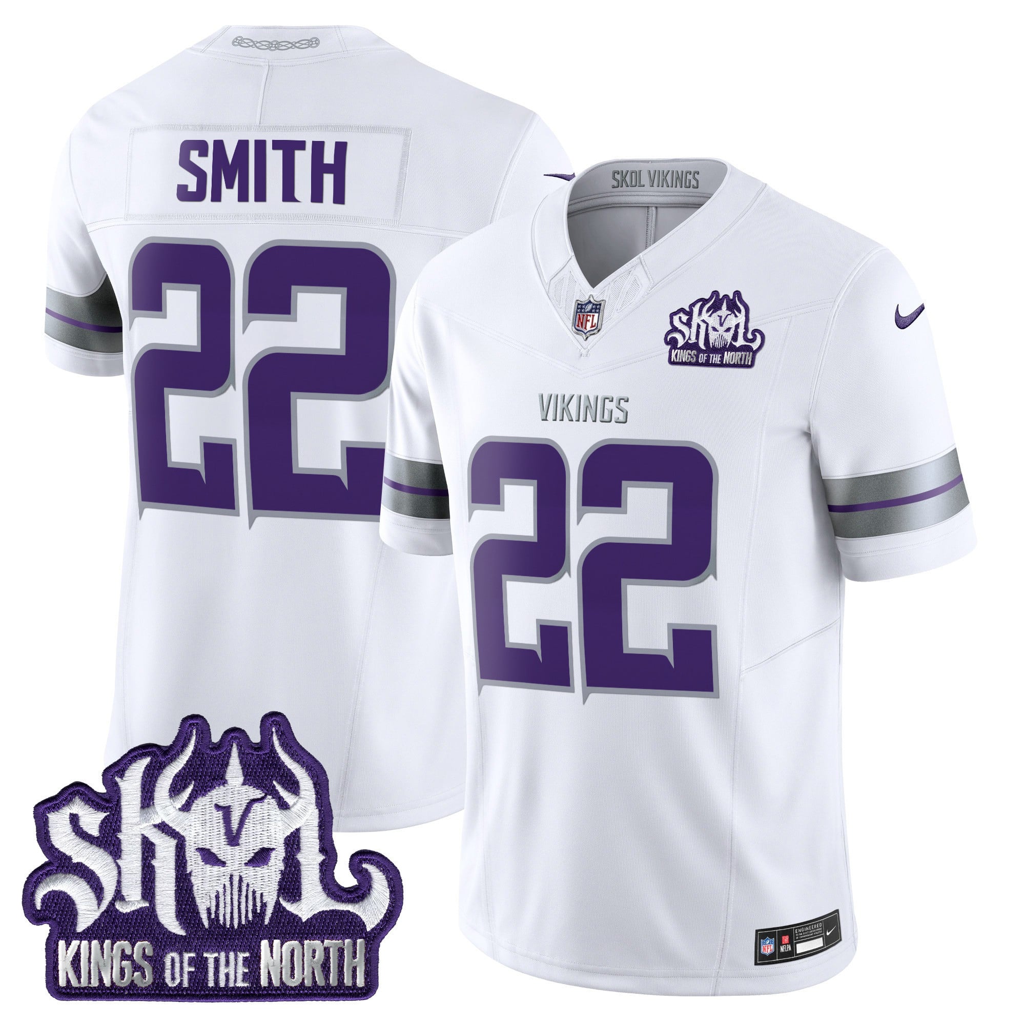 Men's Minnesota Vikings 2024 Winter Warrior Skol Patch Vapor Limited Jersey - All Stitched
