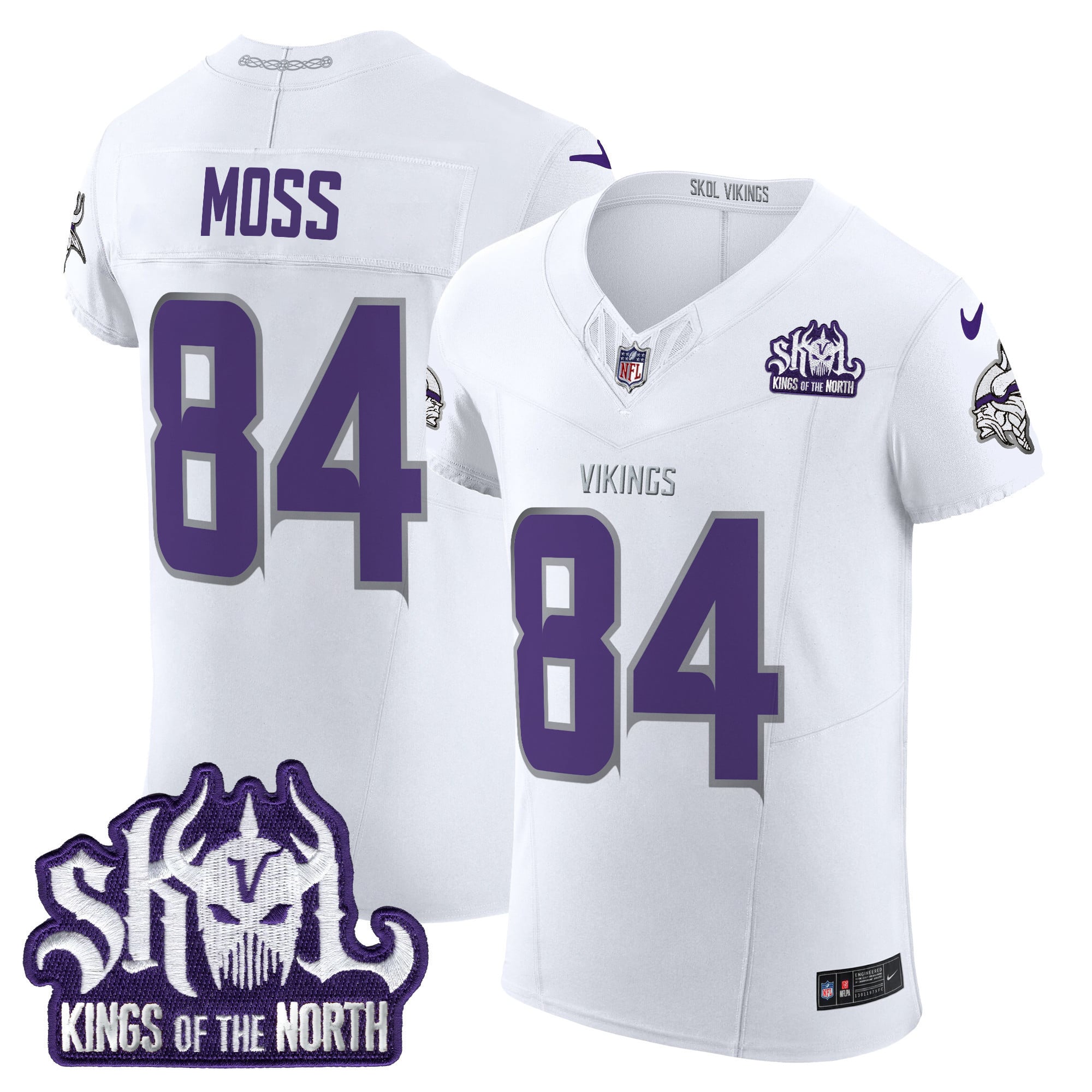 Men's Minnesota Vikings 2024 Winter Warrior Skol Patch Vapor Elite Jersey - All Stitched