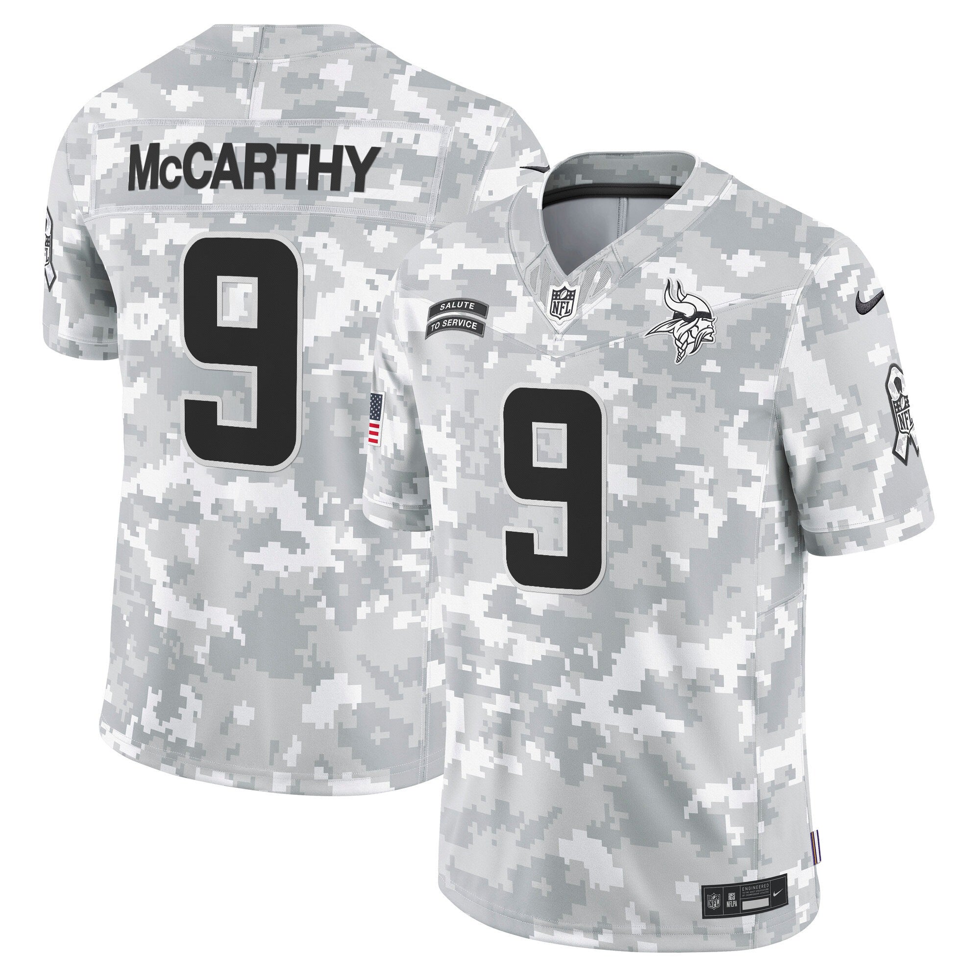 Minnesota Vikings 2024 Salute to Service Vapor Limited Jersey - Arctic Camo - All Stitched