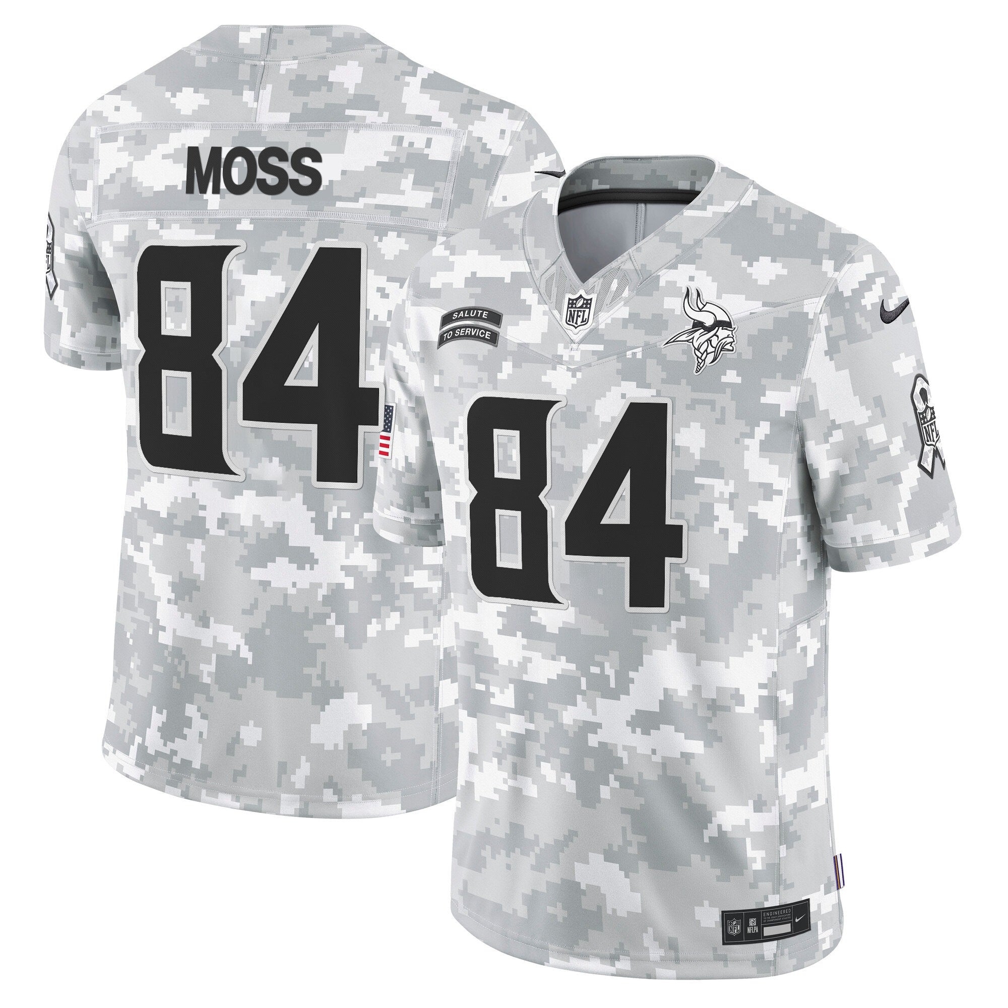 Minnesota Vikings 2024 Salute to Service Vapor Limited Jersey - Arctic Camo - All Stitched