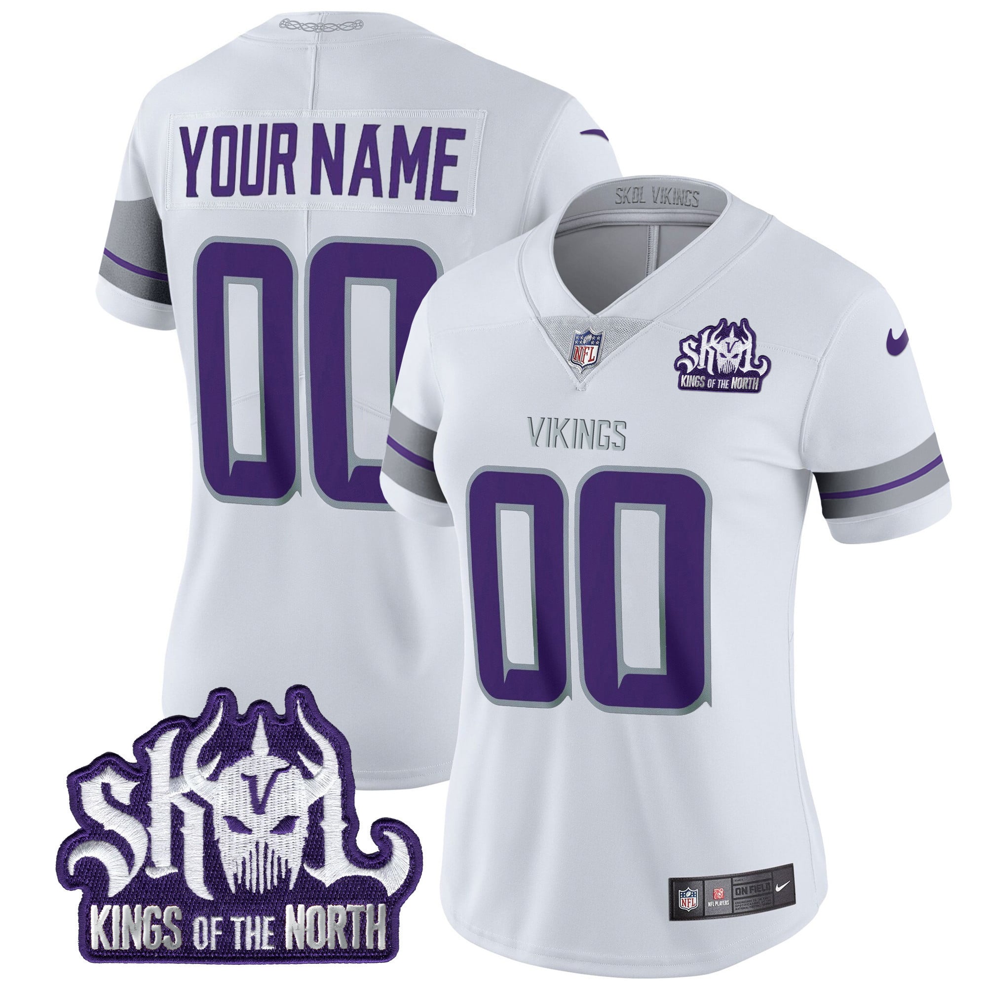 Minnesota Vikings 2025 Winter Warrior Skol Patch Vapor Limited Custom Jersey - All Stitched