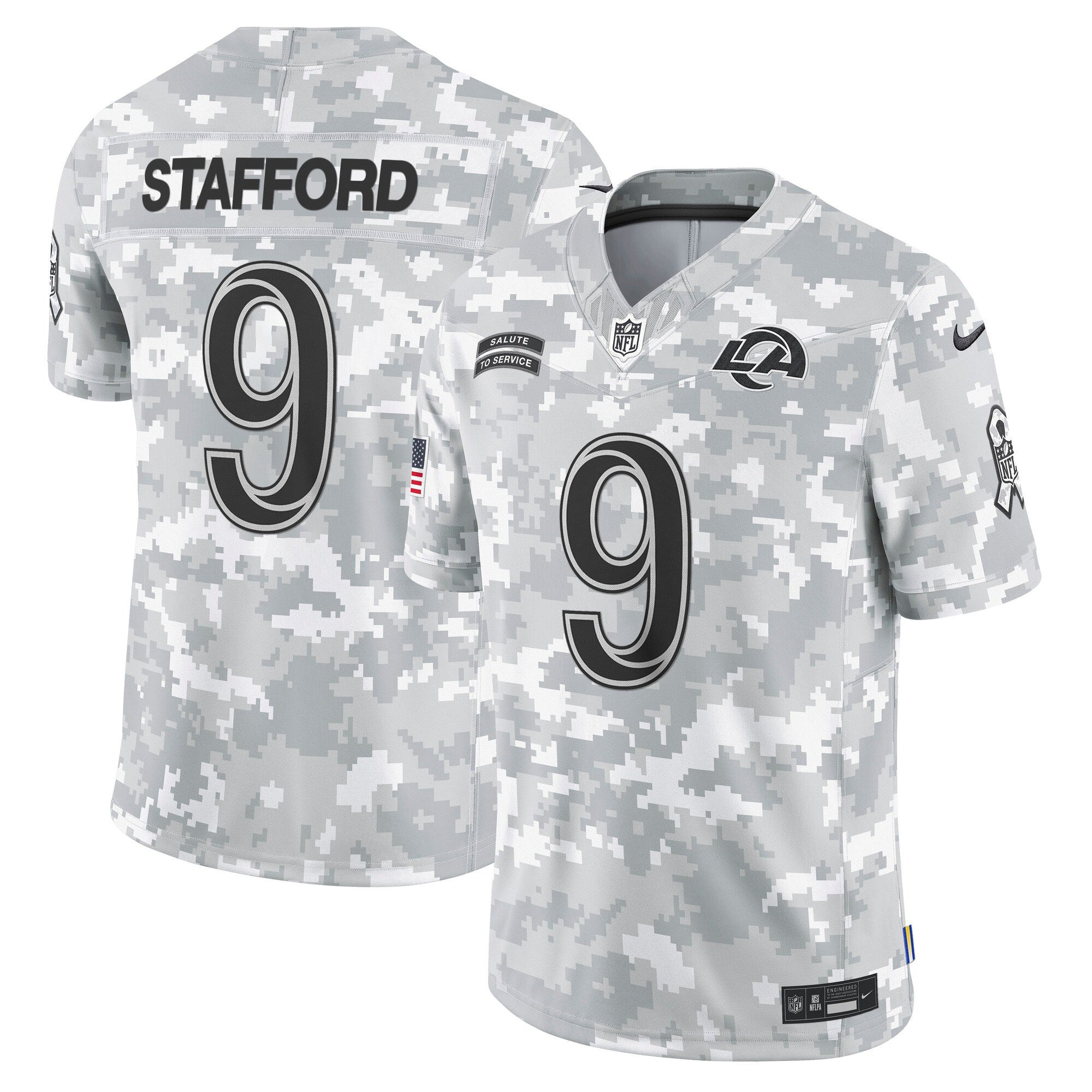 Rams 2024 Salute to Service Vapor Limited Jersey - Arctic Camo - All Stitched