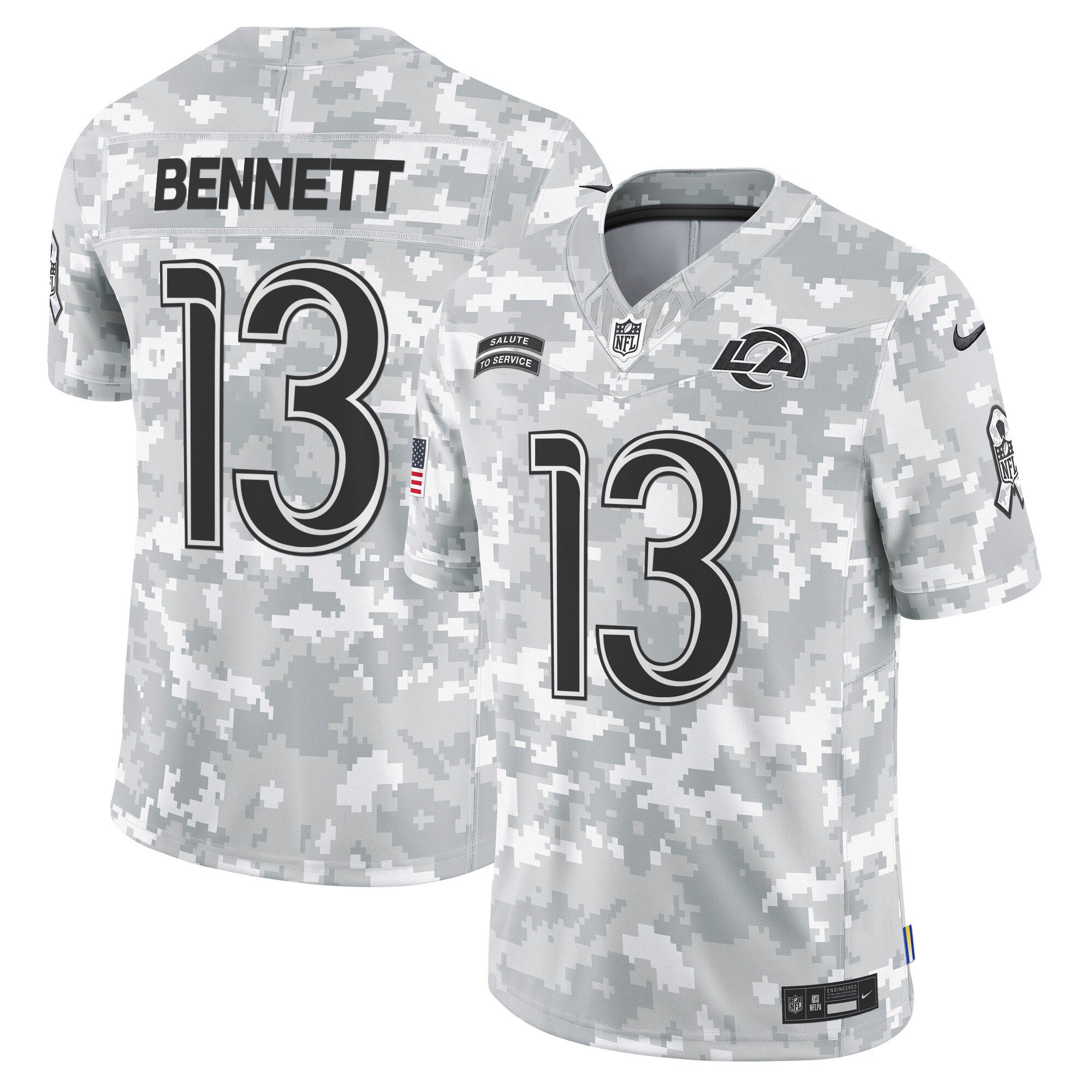Rams 2024 Salute to Service Vapor Limited Jersey - Arctic Camo - All Stitched