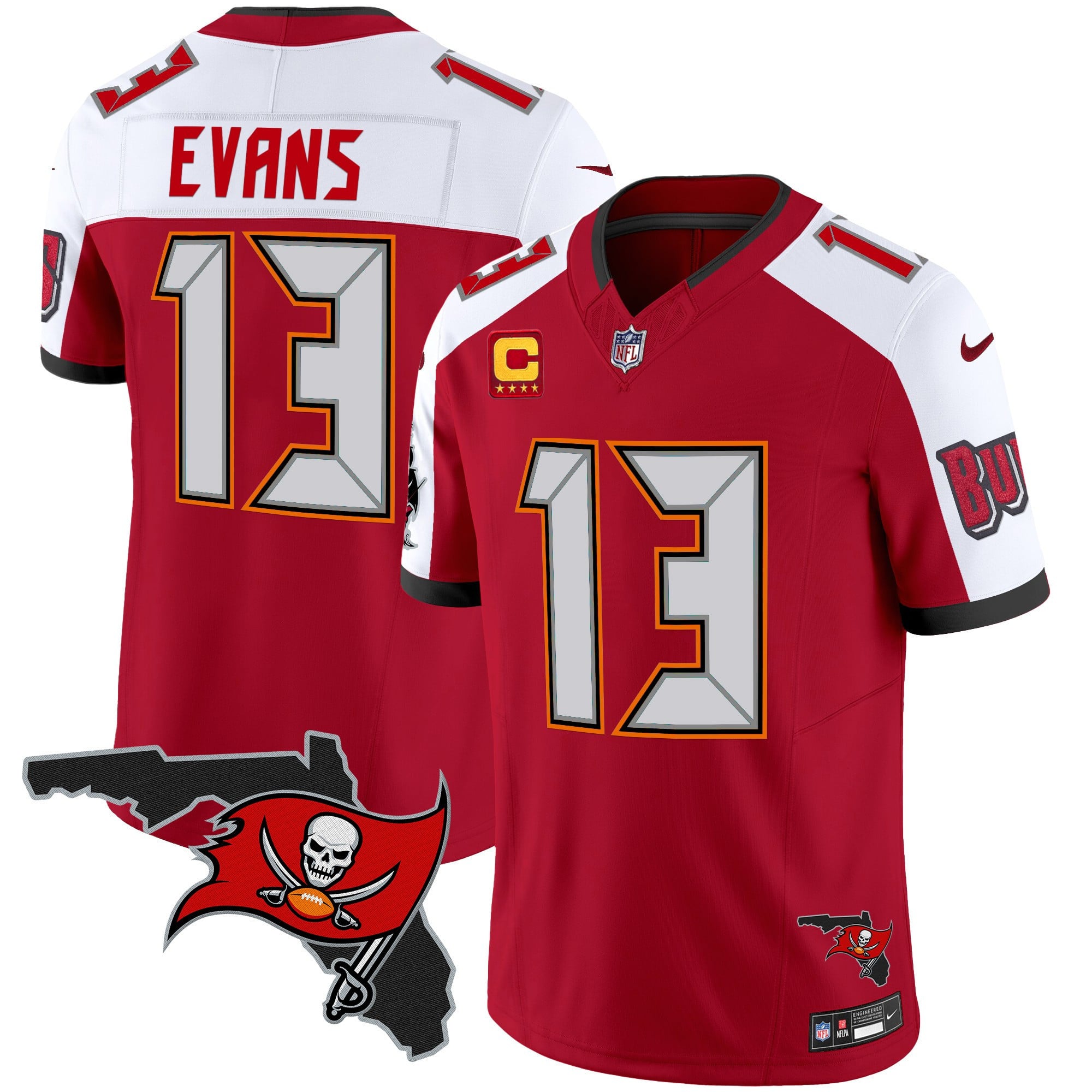 Men's Buccaneers Florida Patch Vapor Limited Jersey V2 - All Stitched