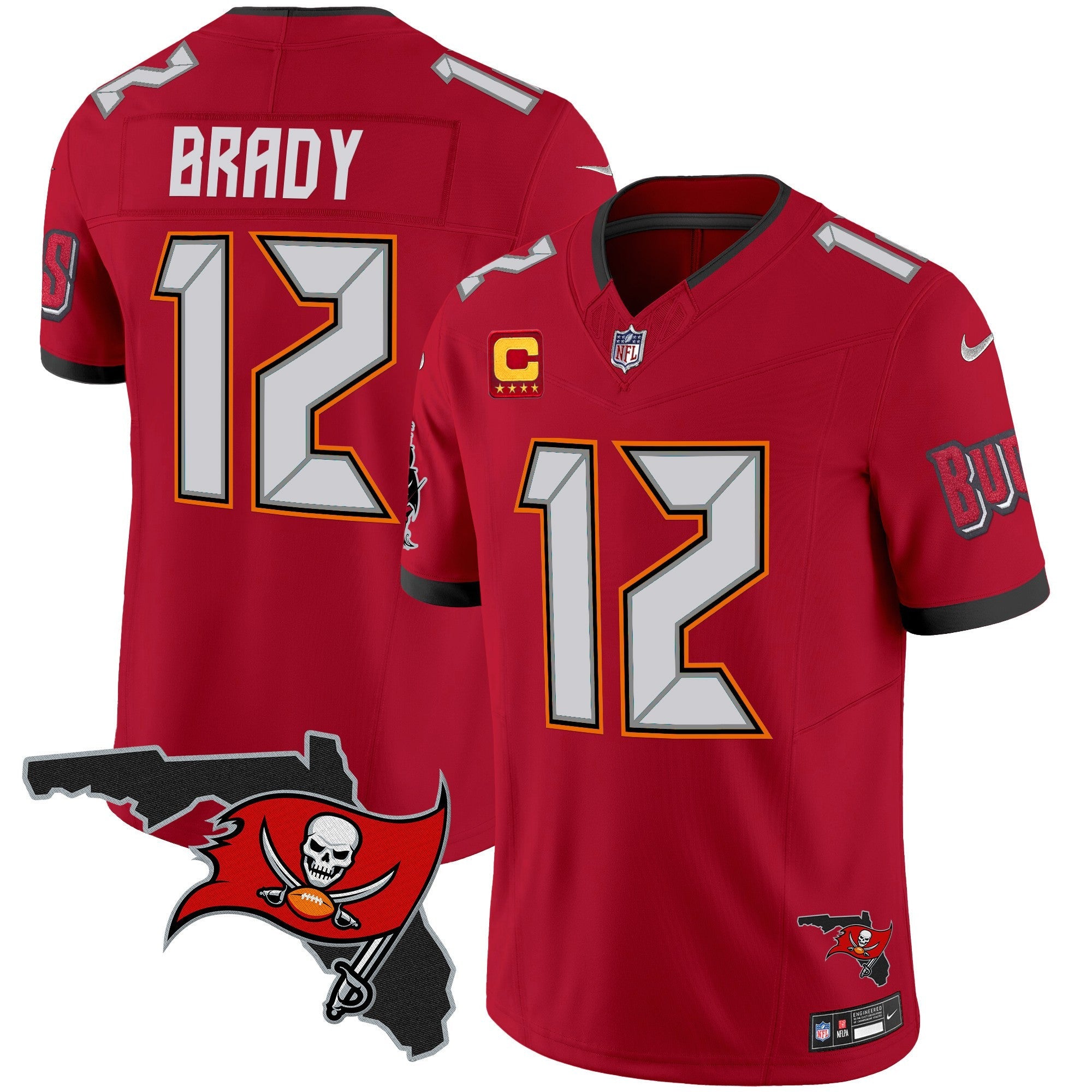 Men's Buccaneers Florida Patch Vapor Limited Jersey V2 - All Stitched