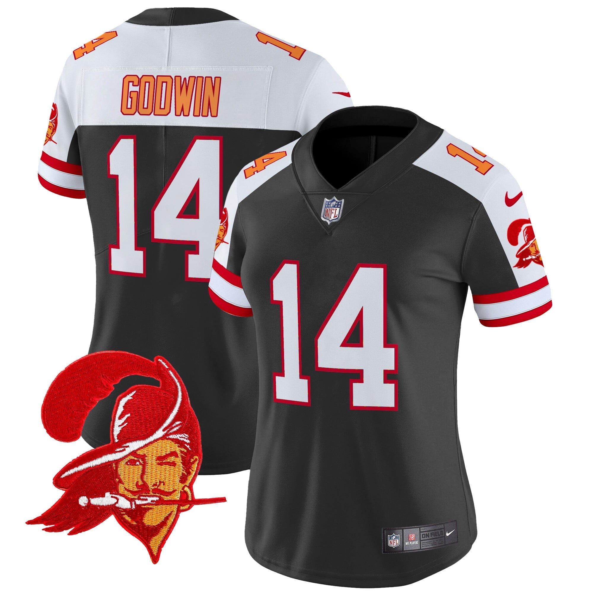Women's Tampa Bay Buccaneers Throwback Vapor Limited Jersey V2 - All Stitched