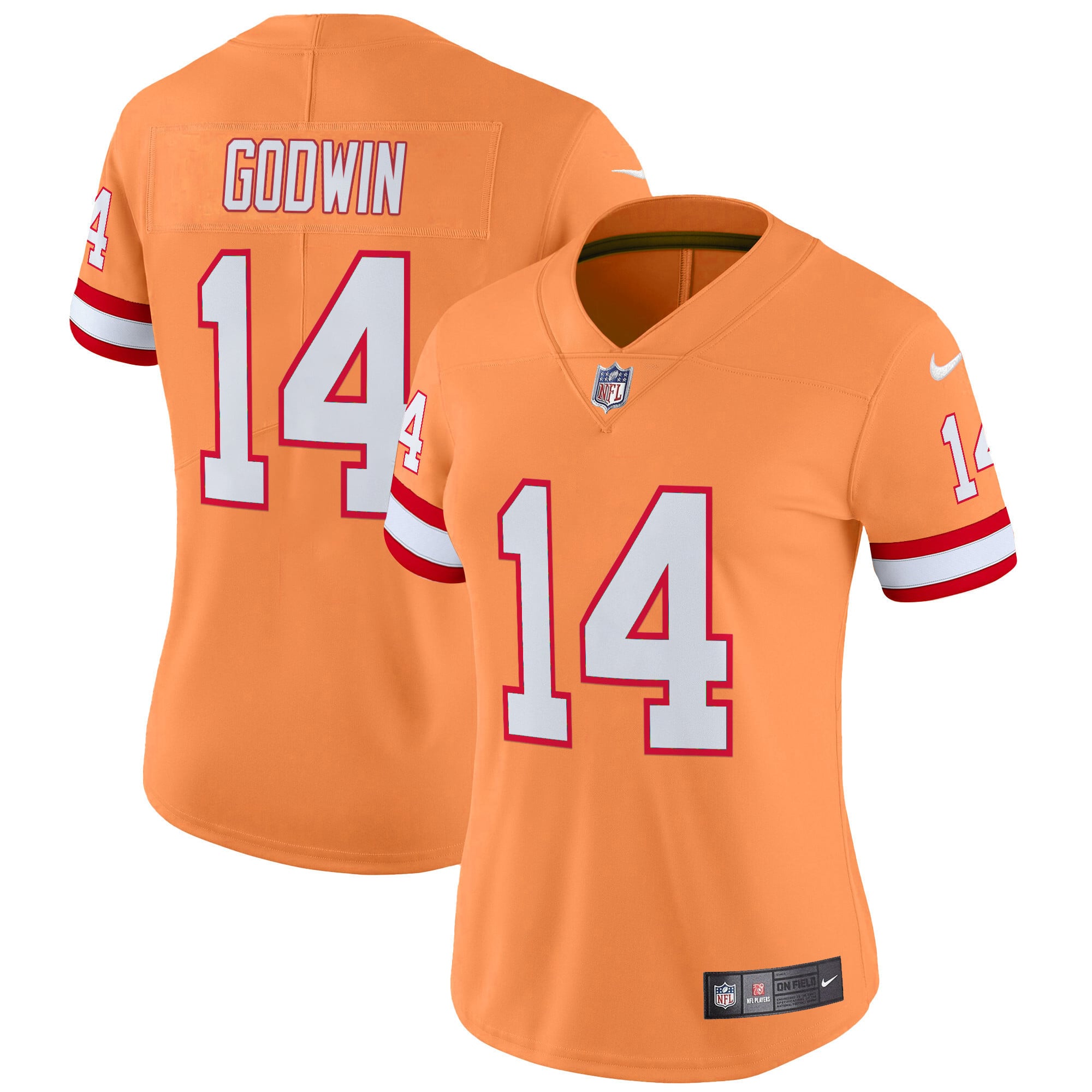 Women's Tampa Bay Buccaneers Throwback Vapor Limited Jersey V2 - All Stitched