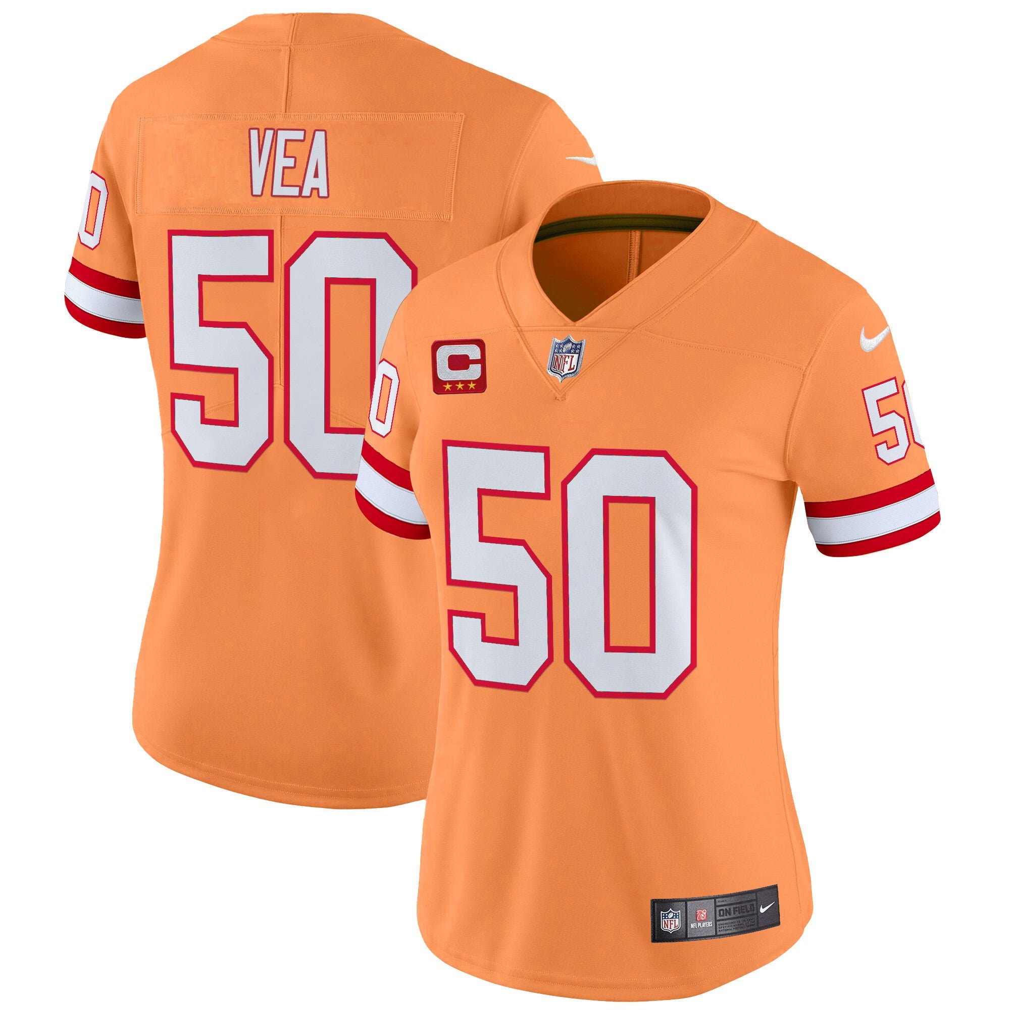 Women's Tampa Bay Buccaneers Throwback Vapor Limited Jersey V2 - All Stitched