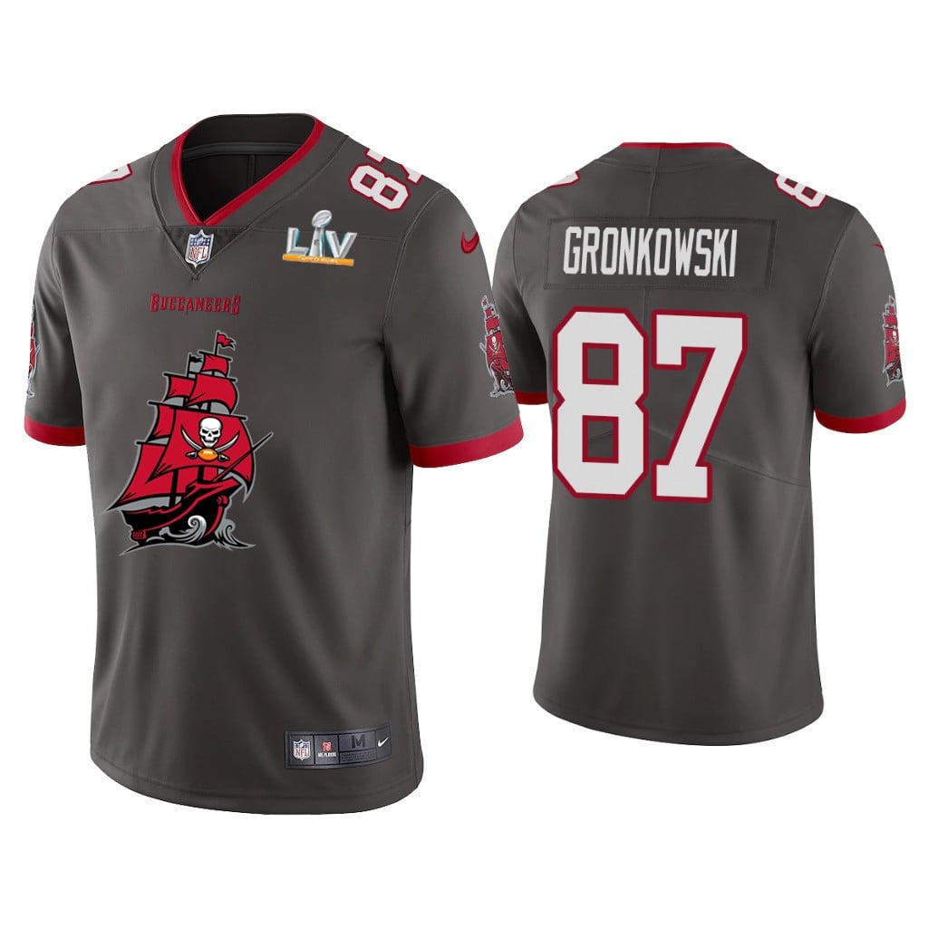 Rob Gronkowski Tampa Bay Buccaneers Super Bowl LV Champions Team Logo Jersey - All Stitched