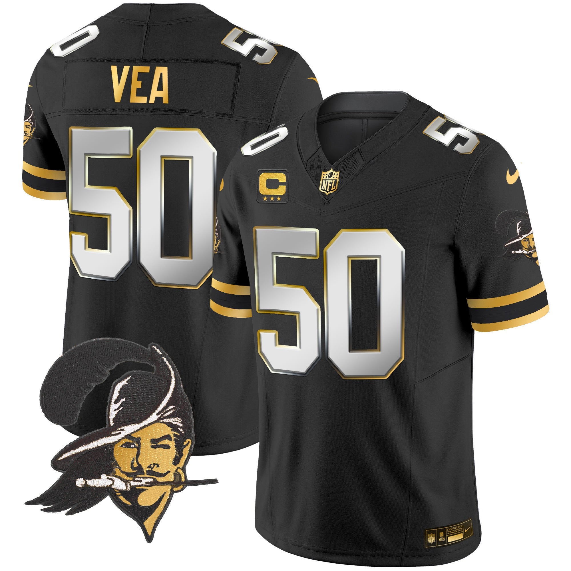 Men's Buccaneers Throwback Gold Vapor Limited Jersey - All Stitched