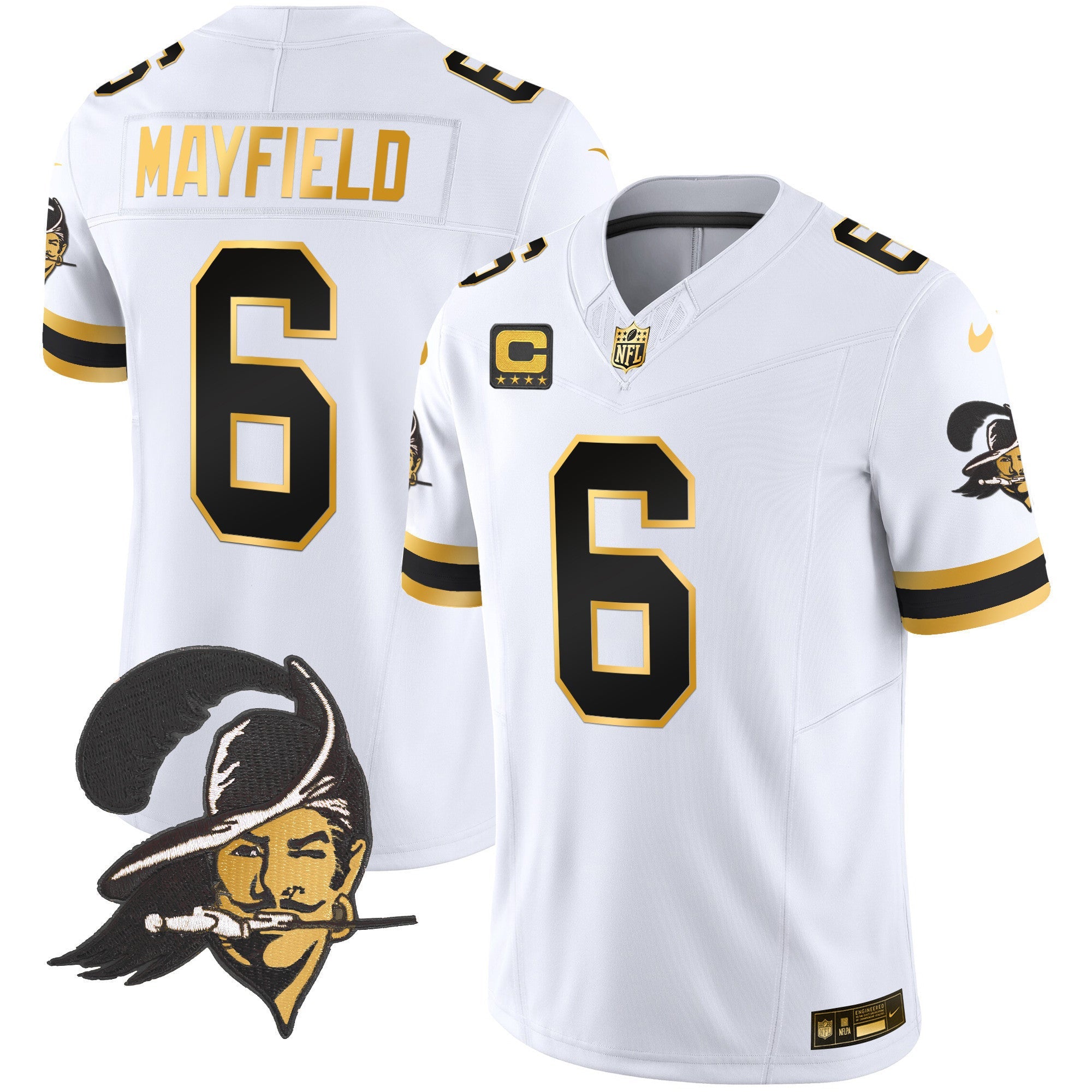 Men's Buccaneers Throwback Gold Vapor Limited Jersey - All Stitched