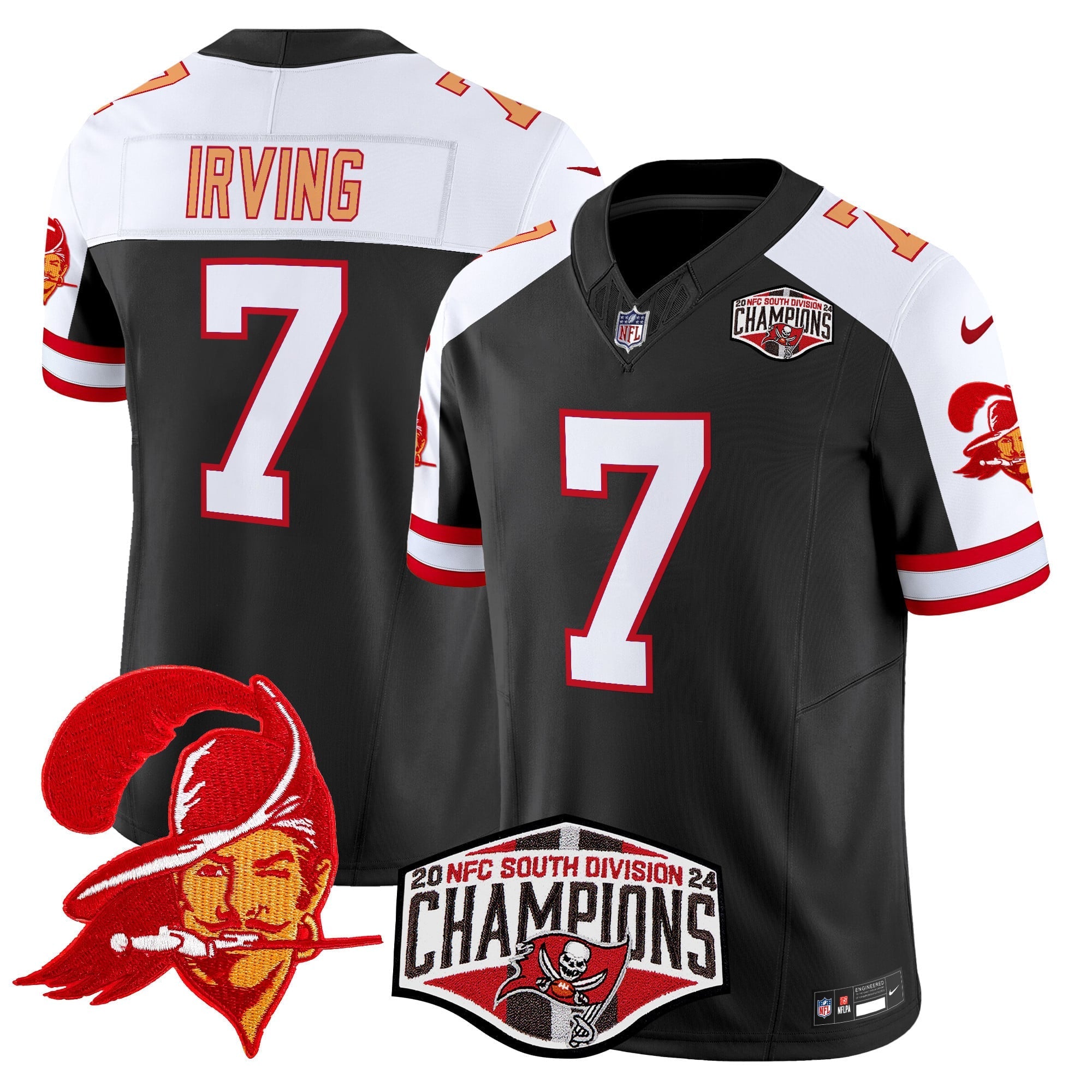 Men's Tampa Bay Buccaneers Throwback 2024 NFC South Division Champions Patch Vapor Limited Jersey - All Stitched