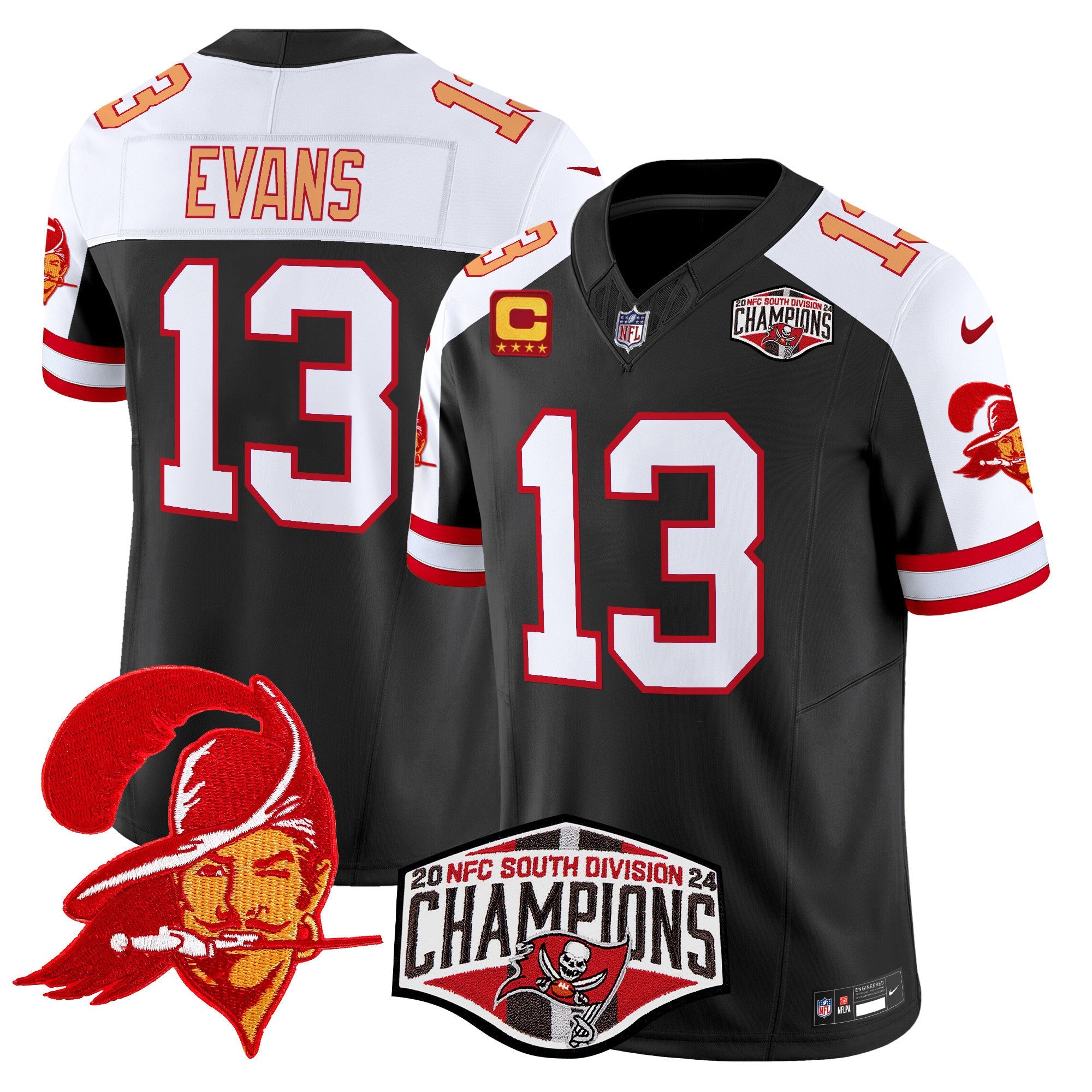 Men's Tampa Bay Buccaneers Throwback 2024 NFC South Division Champions Patch Vapor Limited Jersey - All Stitched