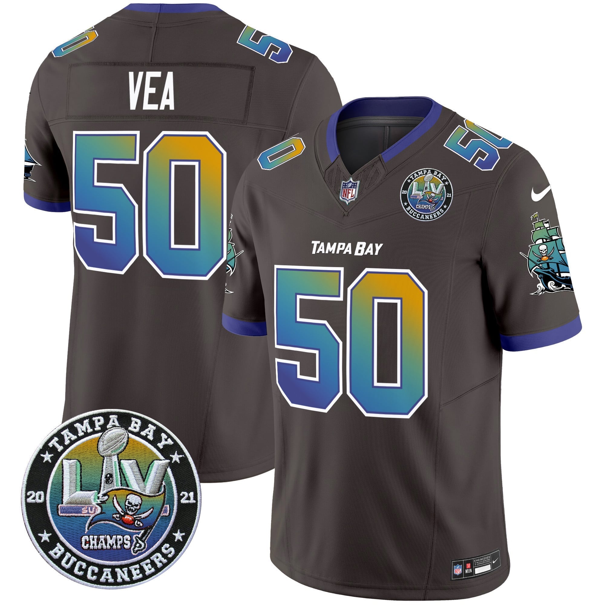 Men's Buccaneers Tampa City Super Bowl LIV Patch Vapor Limited Jersey - All Stitched