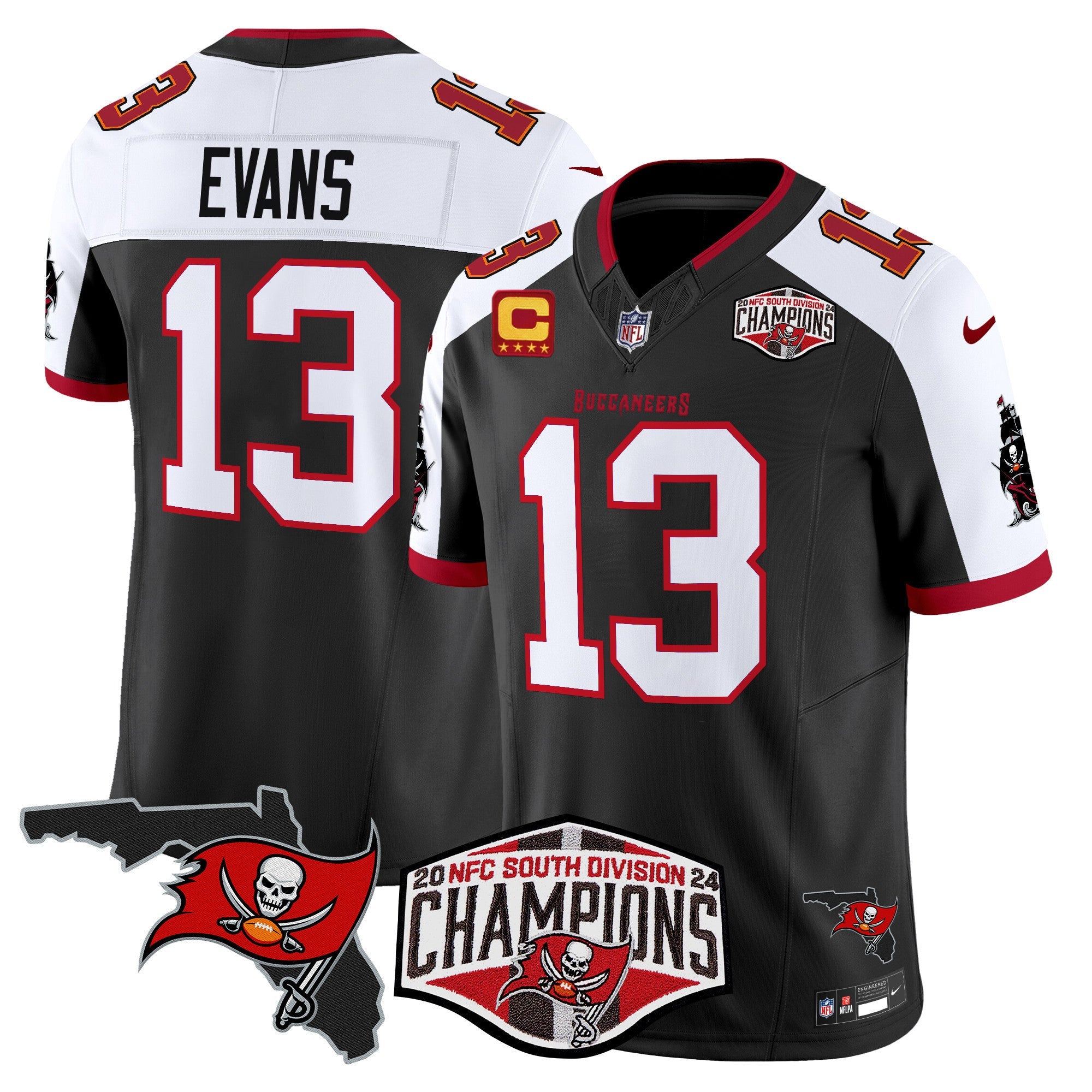 Men's Buccaneers 2024 NFC South Division Champions Patch Vapor Limited Jersey - All Stitched