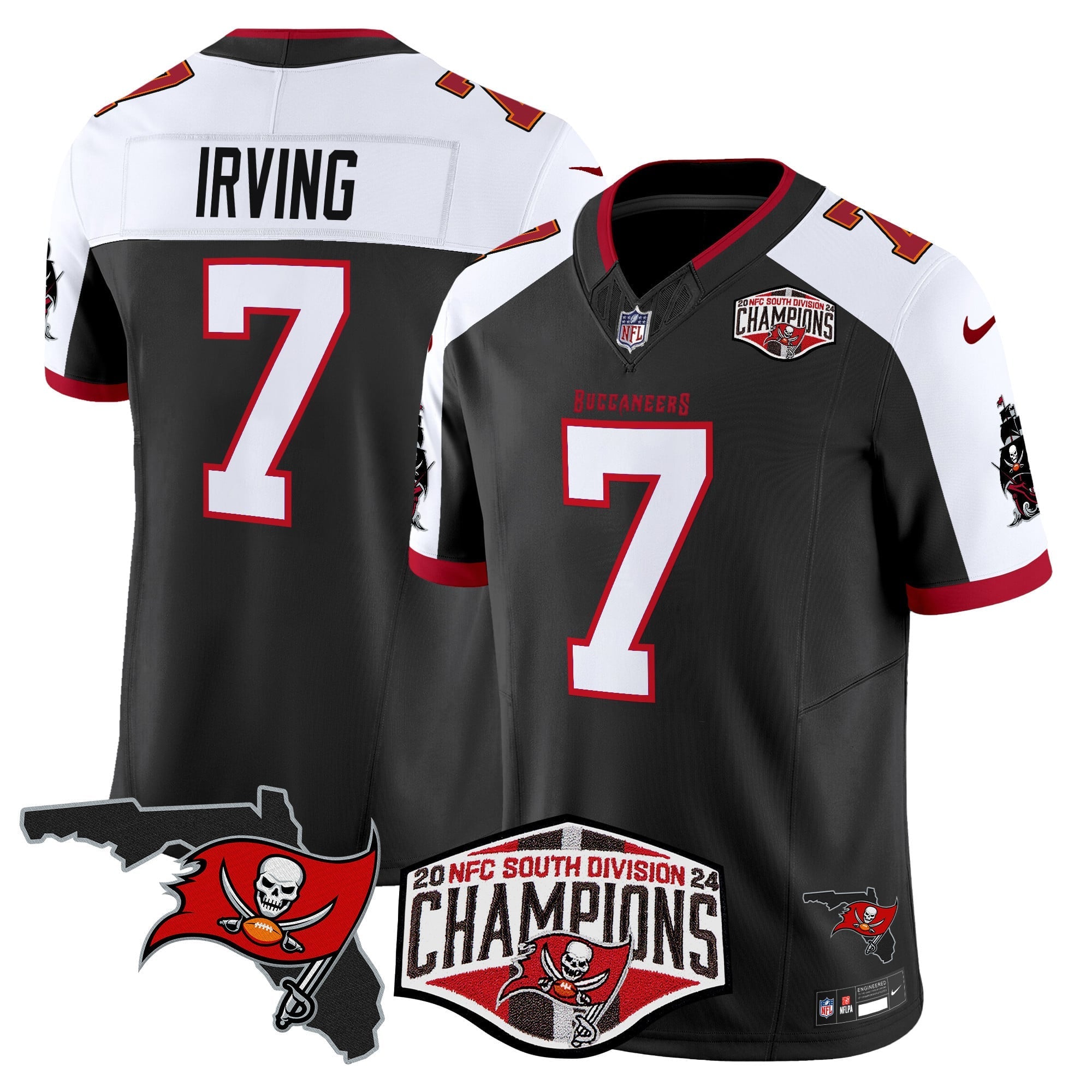 Men's Buccaneers 2024 NFC South Division Champions Patch Vapor Limited Jersey - All Stitched