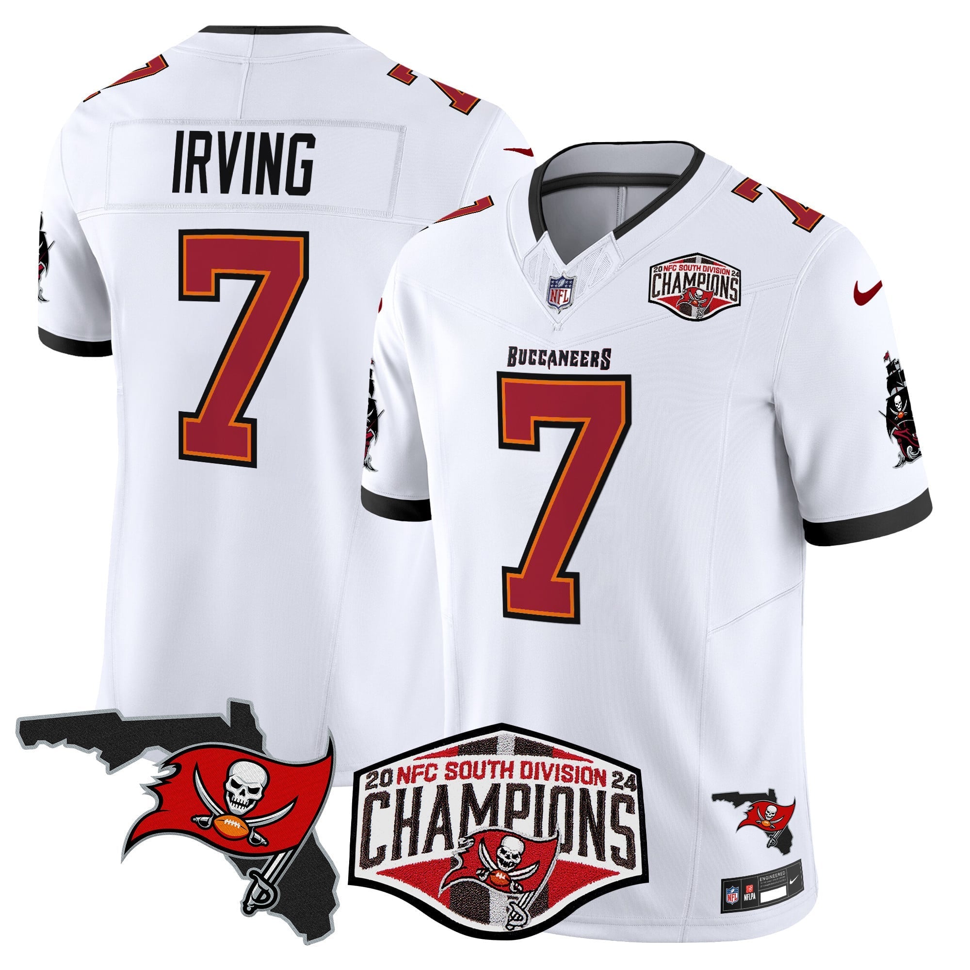 Men's Buccaneers 2024 NFC South Division Champions Patch Vapor Limited Jersey - All Stitched