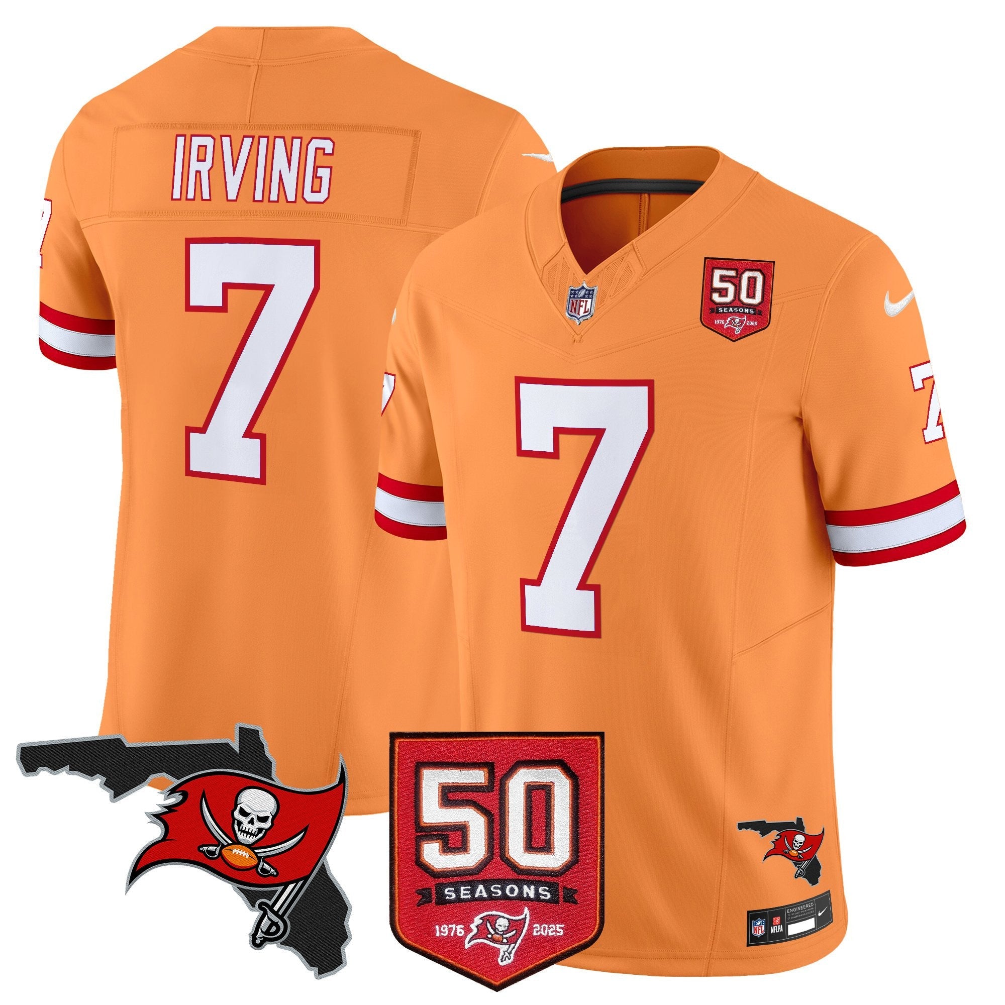 Men's Tampa Bay Buccaneers 50th Season Patch Vapor Limited Jersey - All Stitched