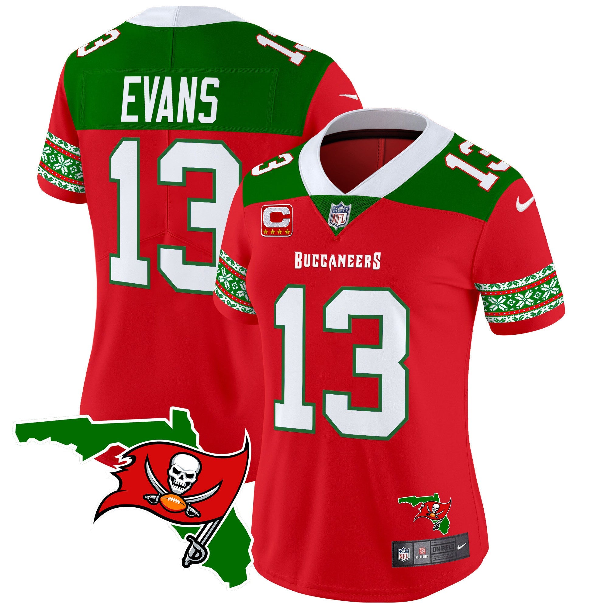 Women's Buccaneers 2024 Christmas Vapor Limited Jersey - All Stitched
