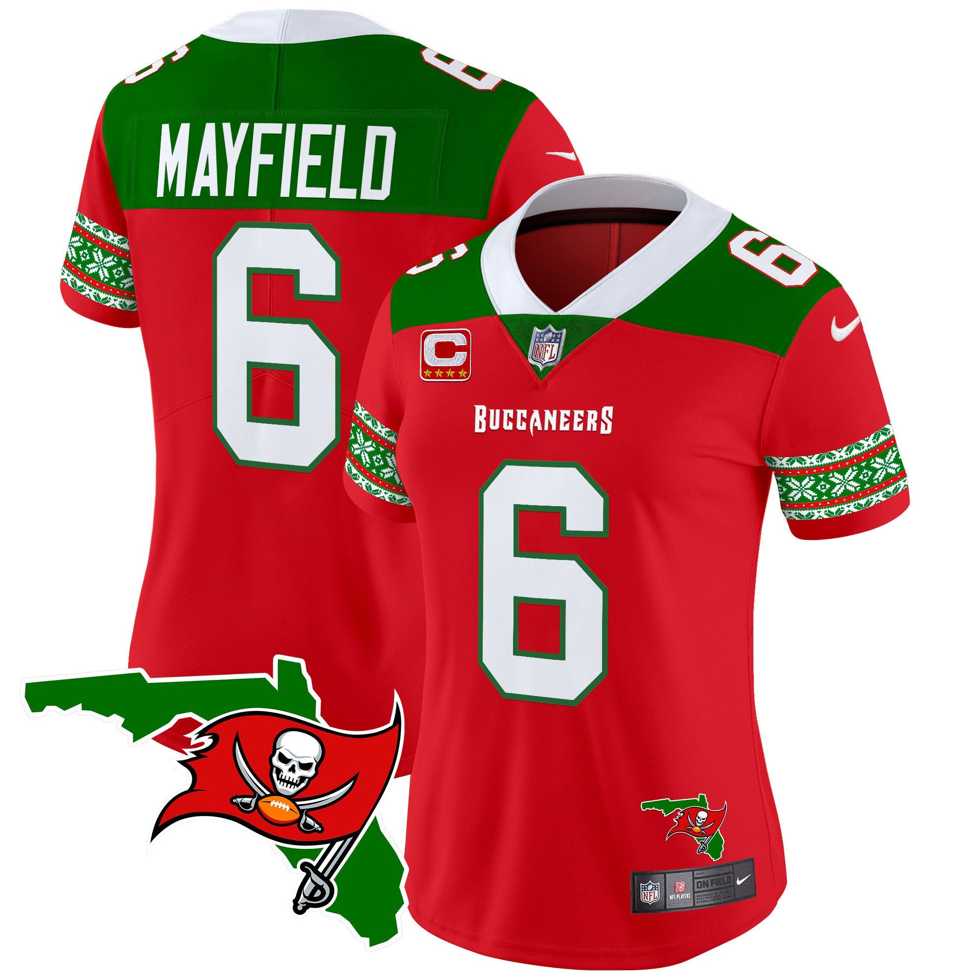Women's Buccaneers 2024 Christmas Vapor Limited Jersey - All Stitched