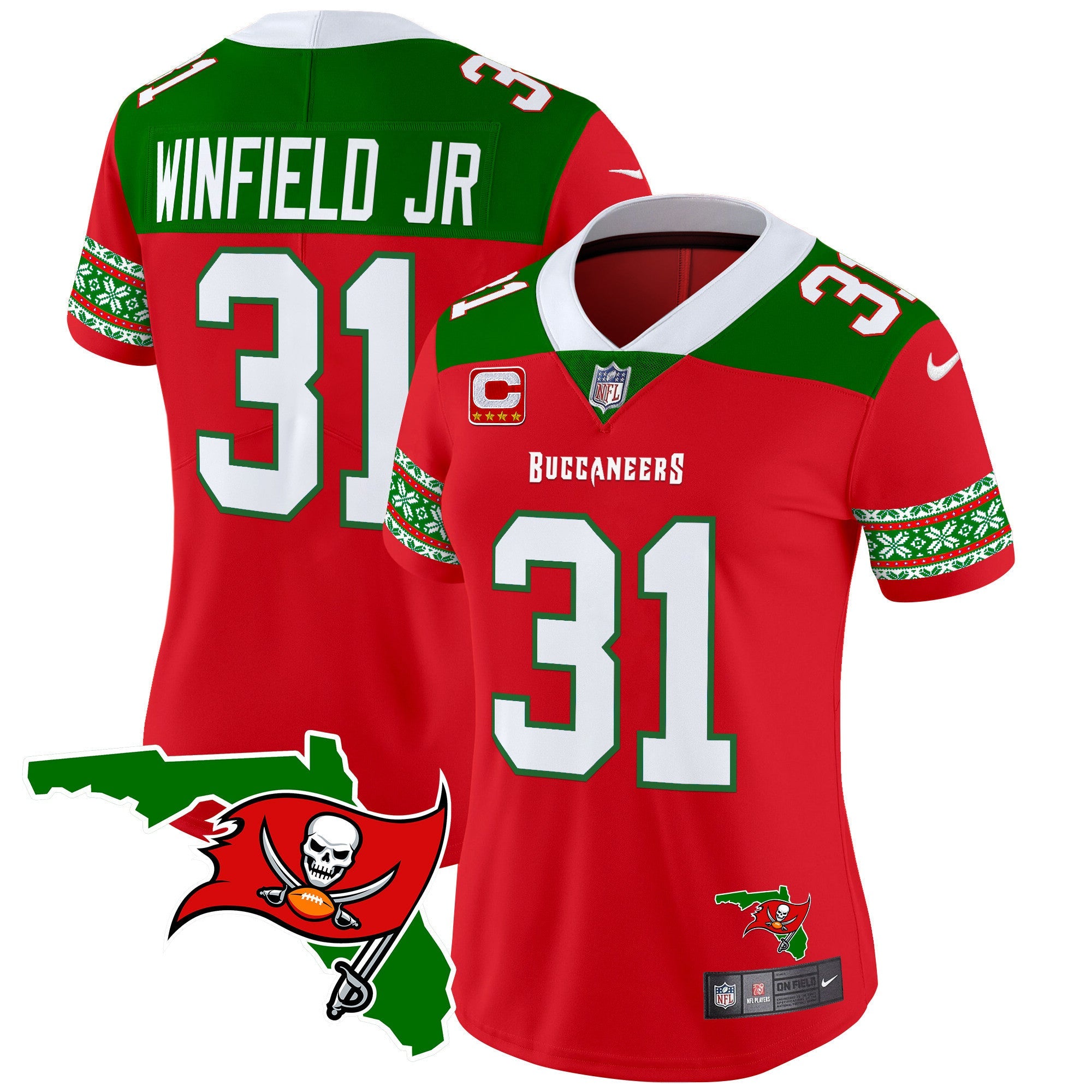 Women's Buccaneers 2024 Christmas Vapor Limited Jersey - All Stitched