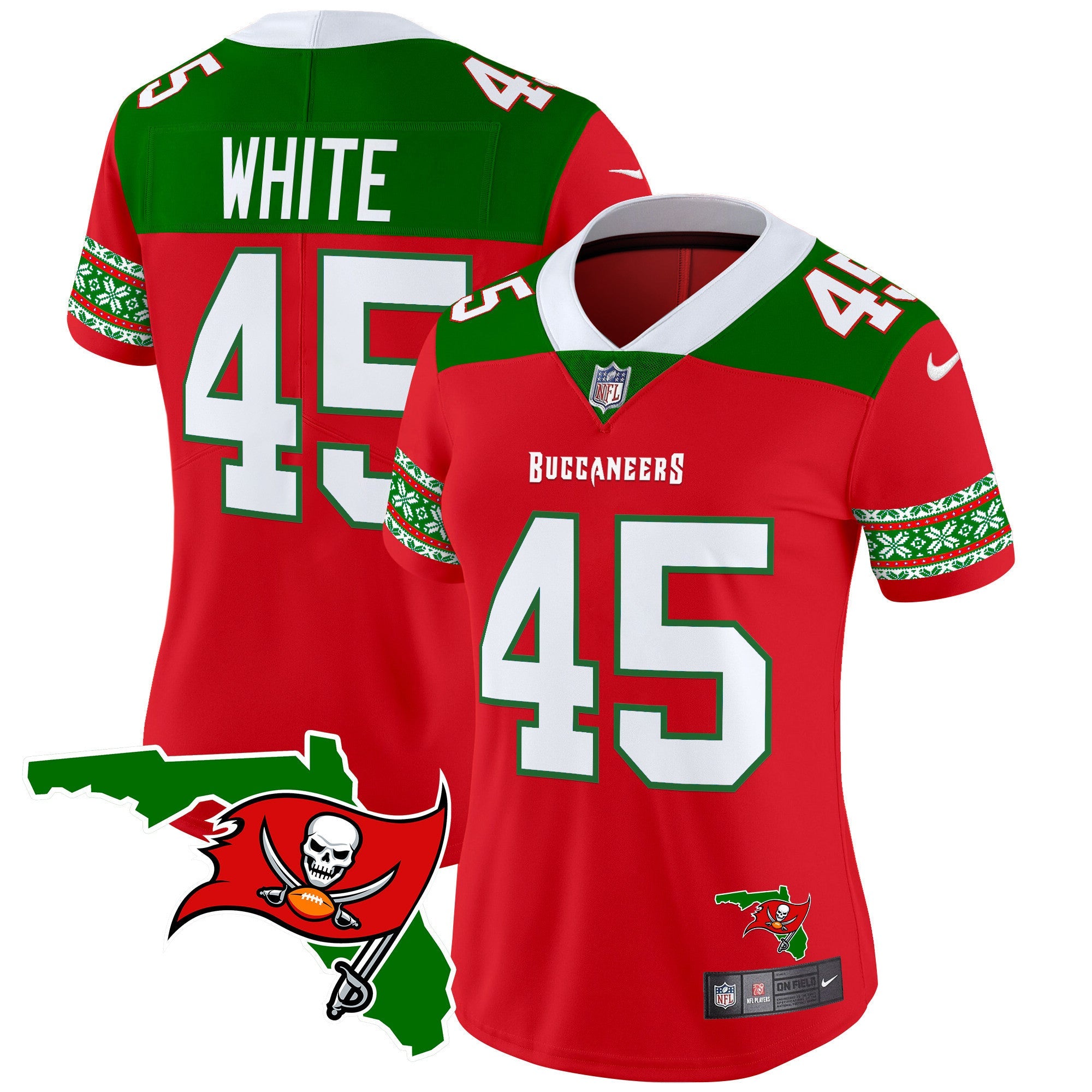 Women's Buccaneers 2024 Christmas Vapor Limited Jersey - All Stitched