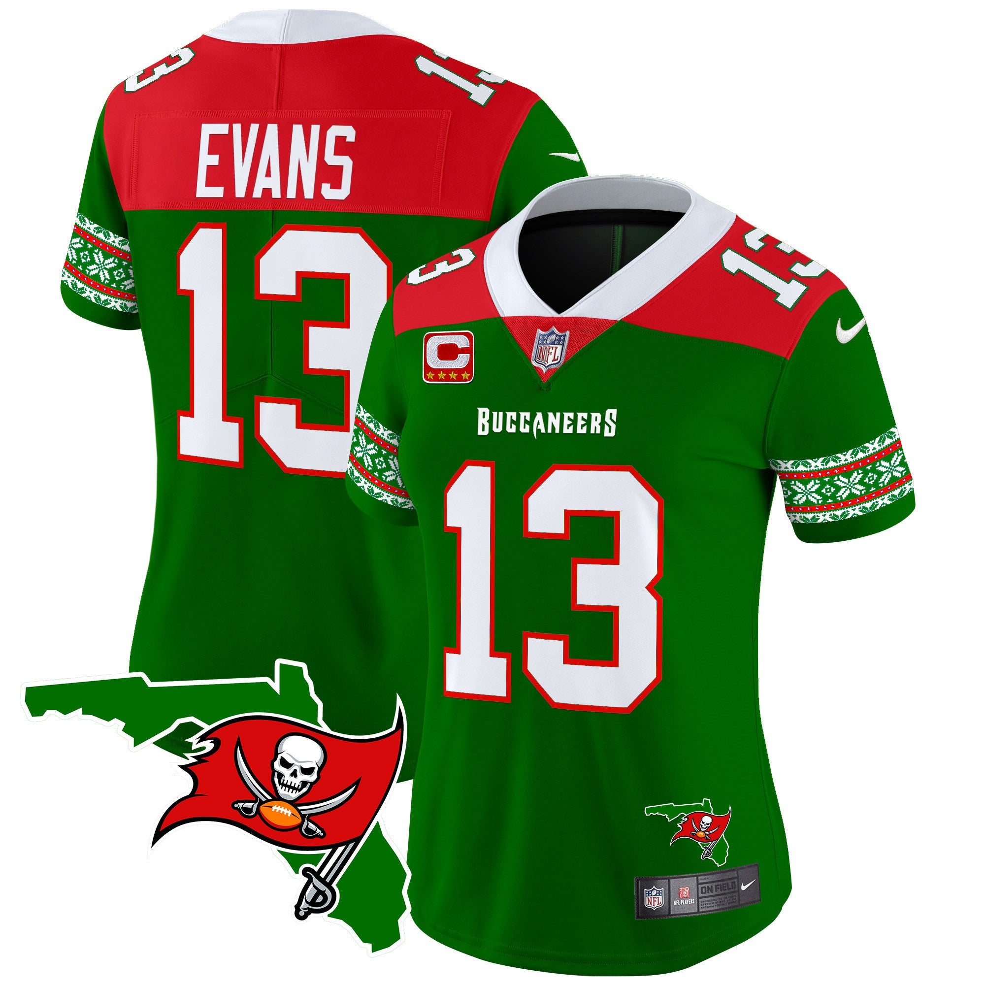 Women's Buccaneers 2024 Christmas Vapor Limited Jersey - All Stitched