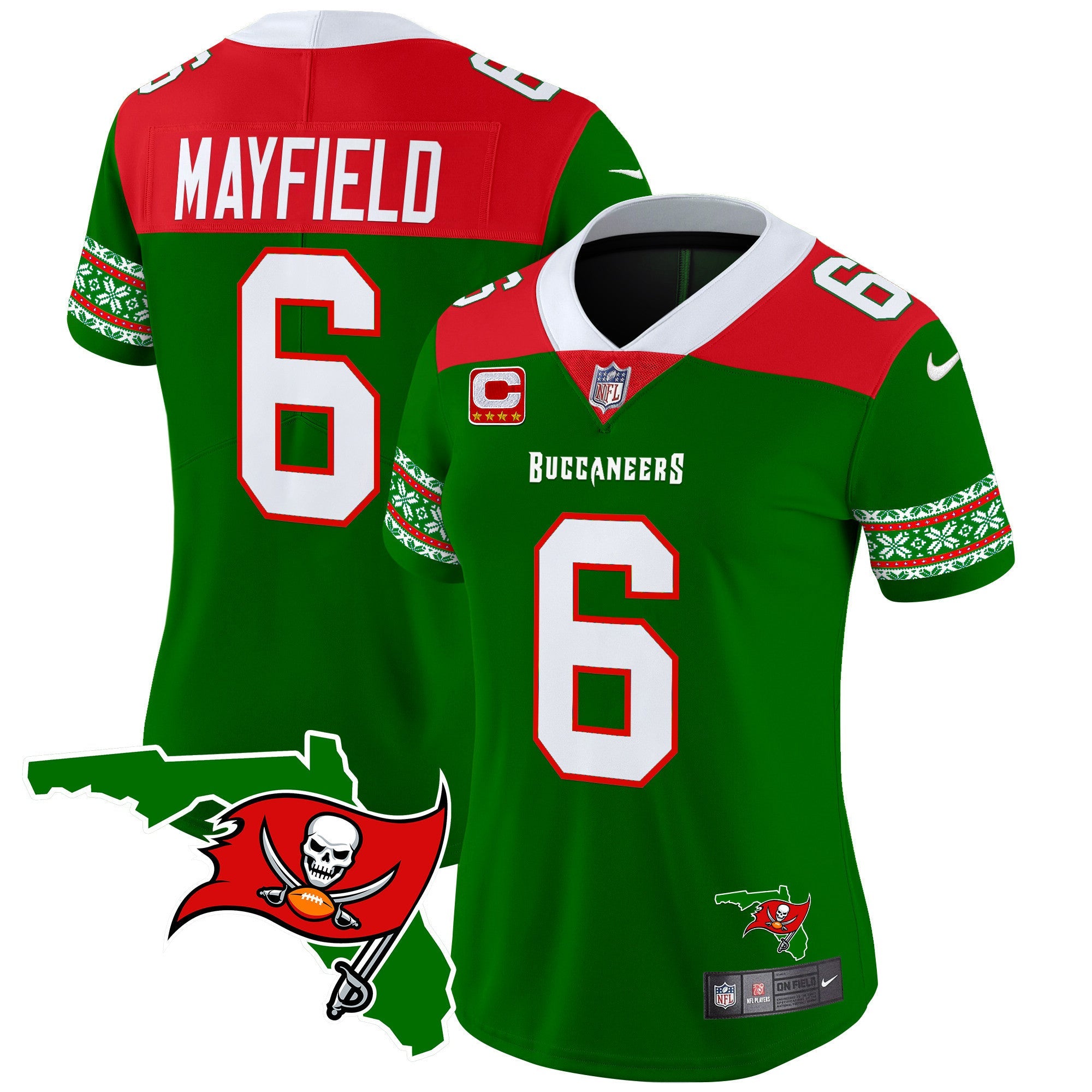 Women's Buccaneers 2024 Christmas Vapor Limited Jersey - All Stitched
