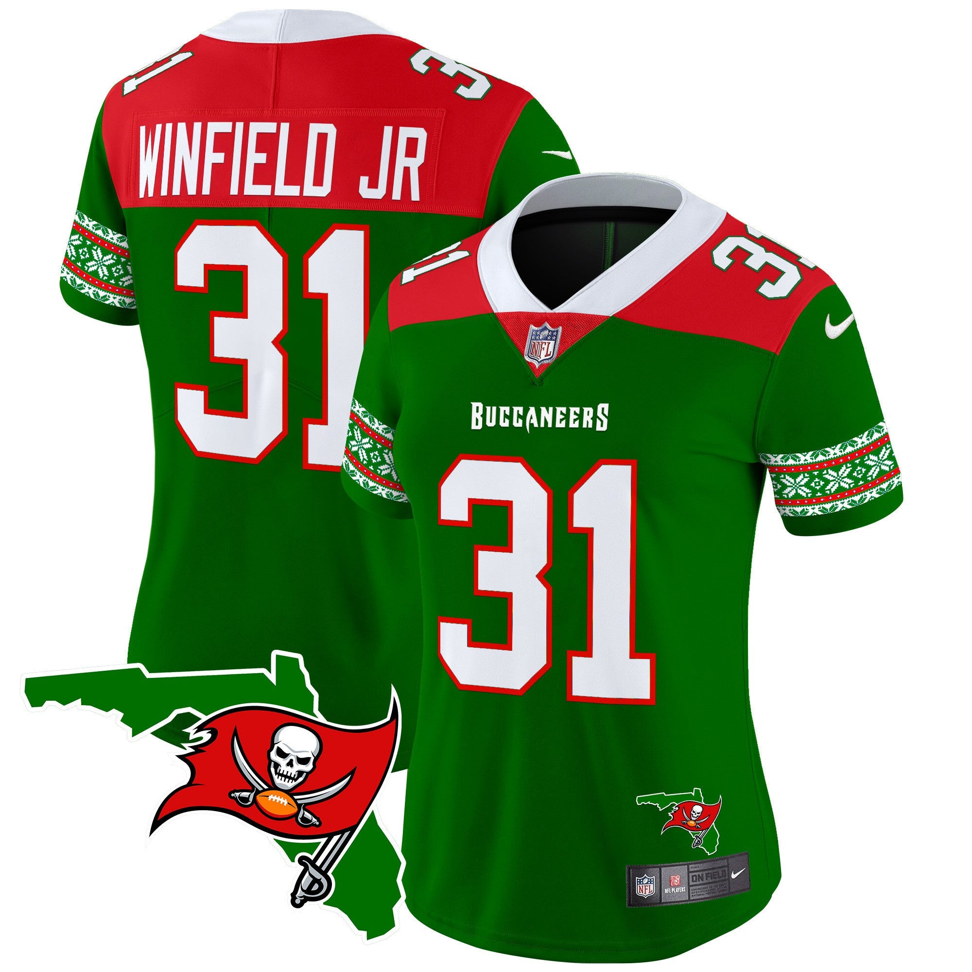 Women's Buccaneers 2024 Christmas Vapor Limited Jersey - All Stitched