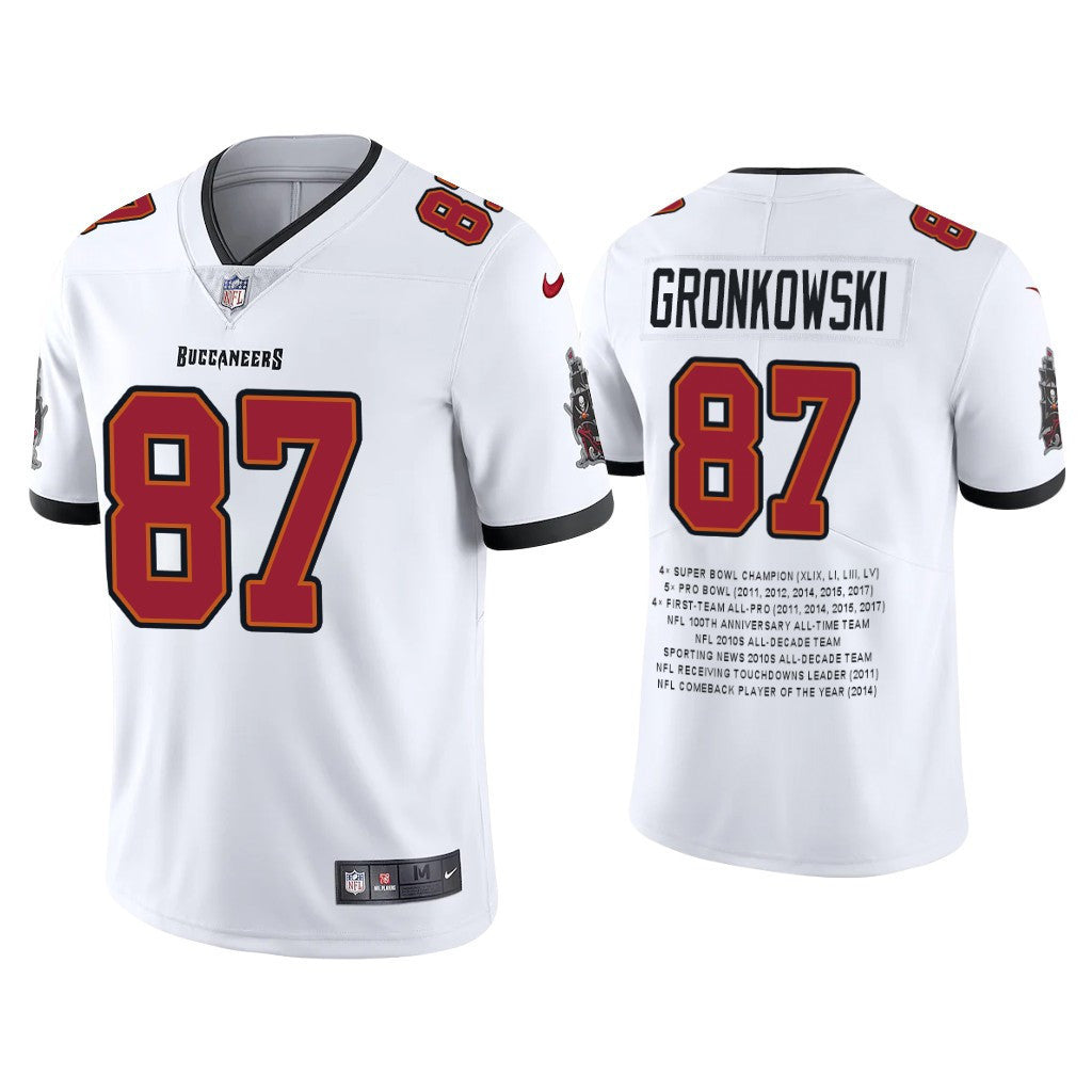 Rob Gronkowski Tampa Bay Buccaneers Career Highlight Limited Edition Jersey - Stitched