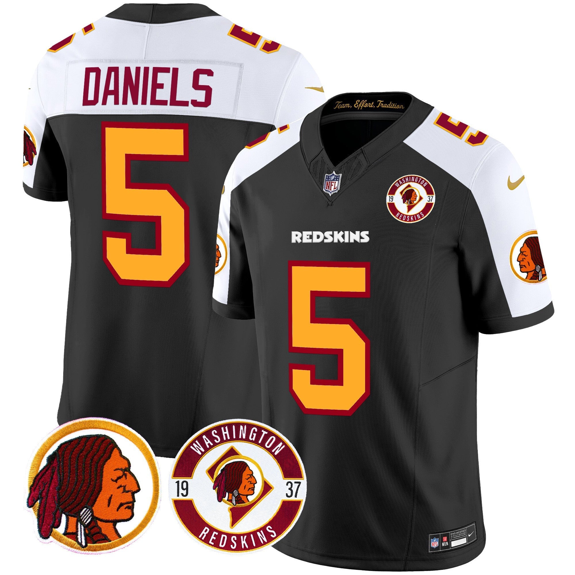 Men's Washington Redskins 2024 Vapor Limited Jersey - Est. 1937 Patch - All Stitched