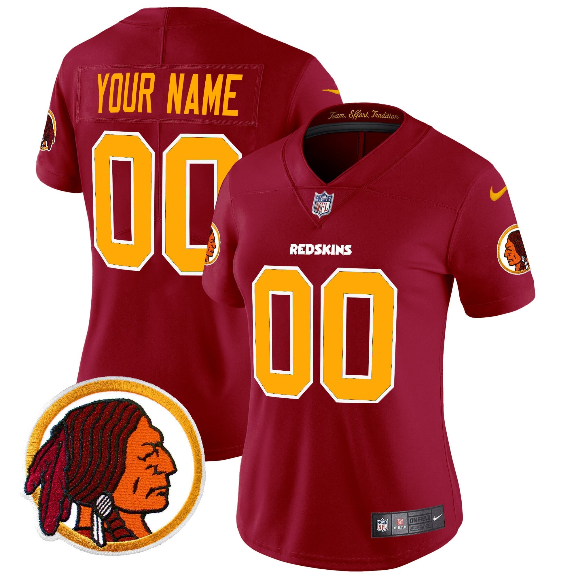 Washington Redskins Throwback Vapor Limited Custom Jersey V2 - All Stitched