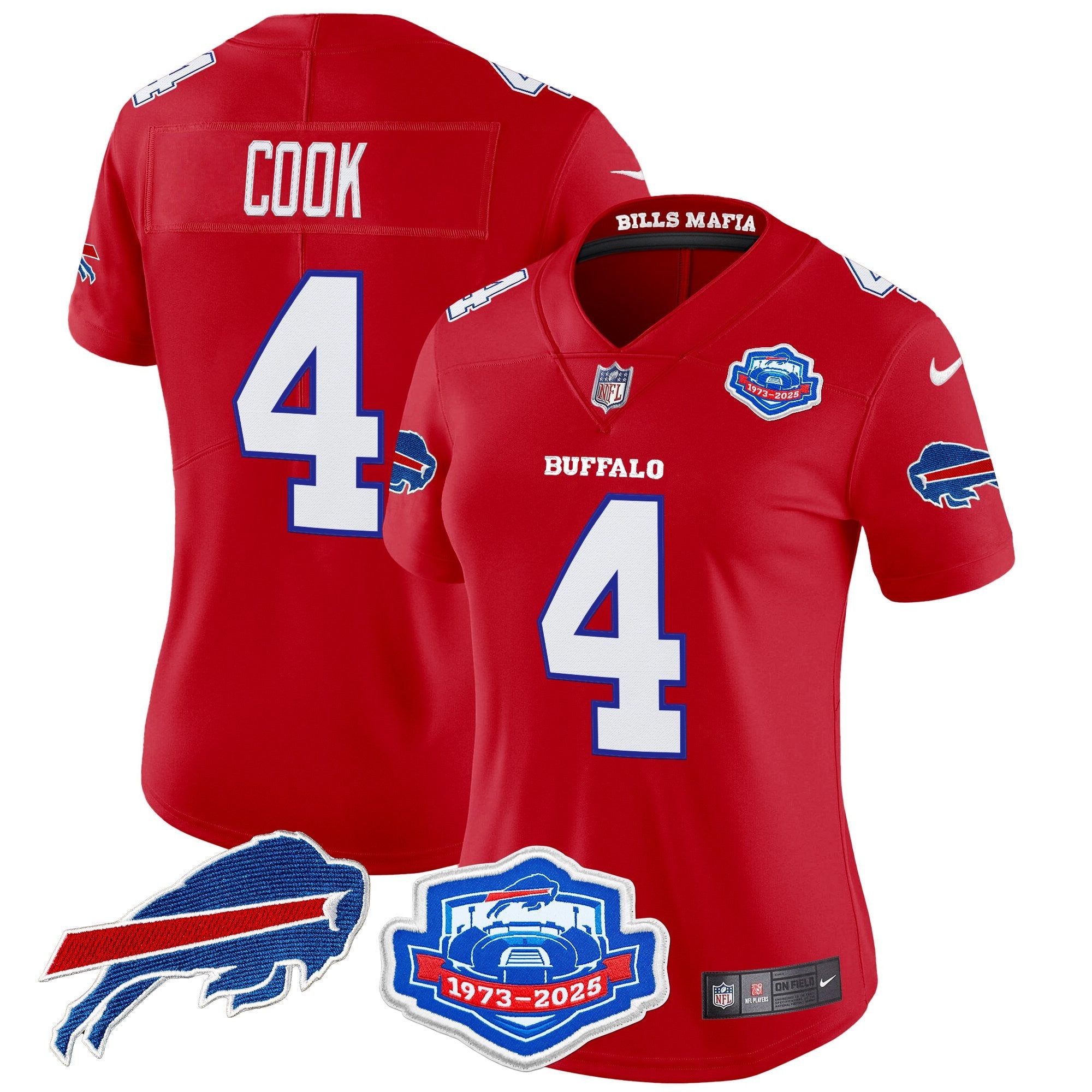 Women's Buffalo Bills 2025 "Rivalries" Vapor Limited Jersey - Farewell Season Patch - All Stitched
