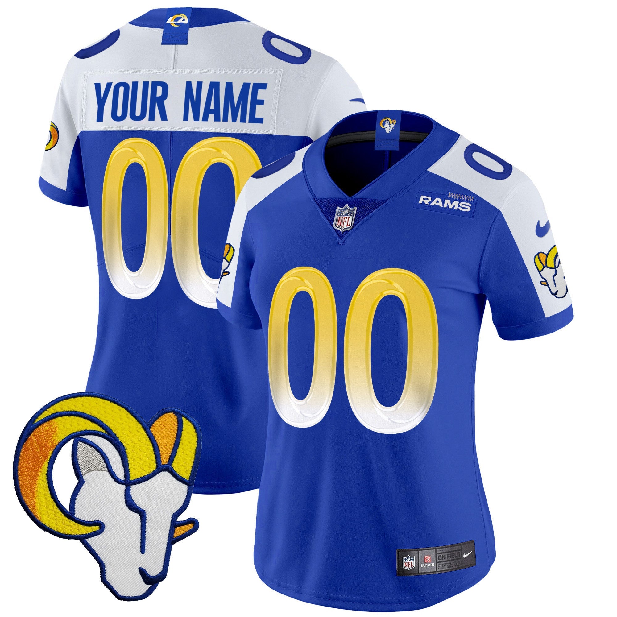 Rams Vapor Limited Custom Jersey V2 - All Stitched