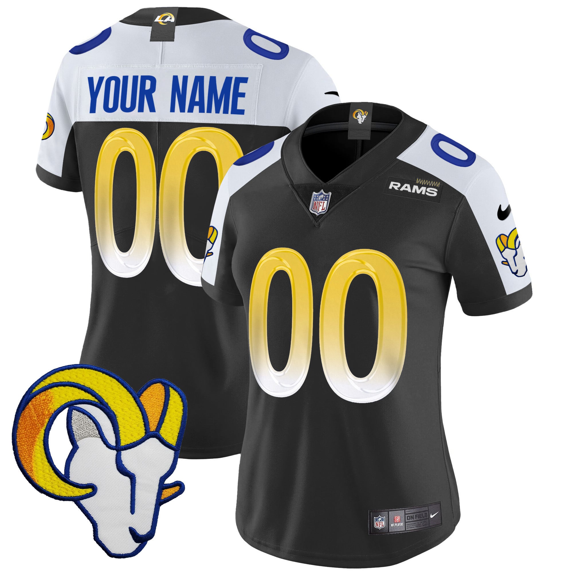 Rams Vapor Limited Custom Jersey V2 - All Stitched