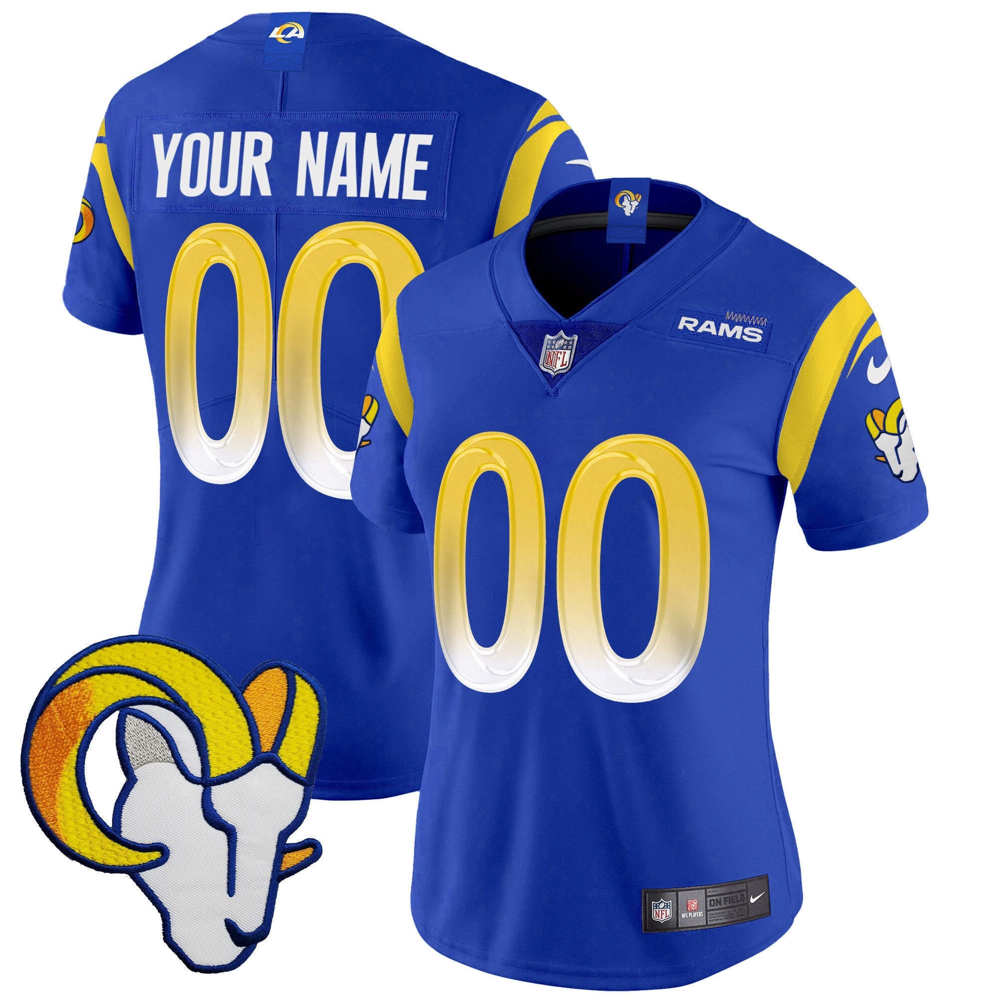 Rams Vapor Limited Custom Jersey V2 - All Stitched