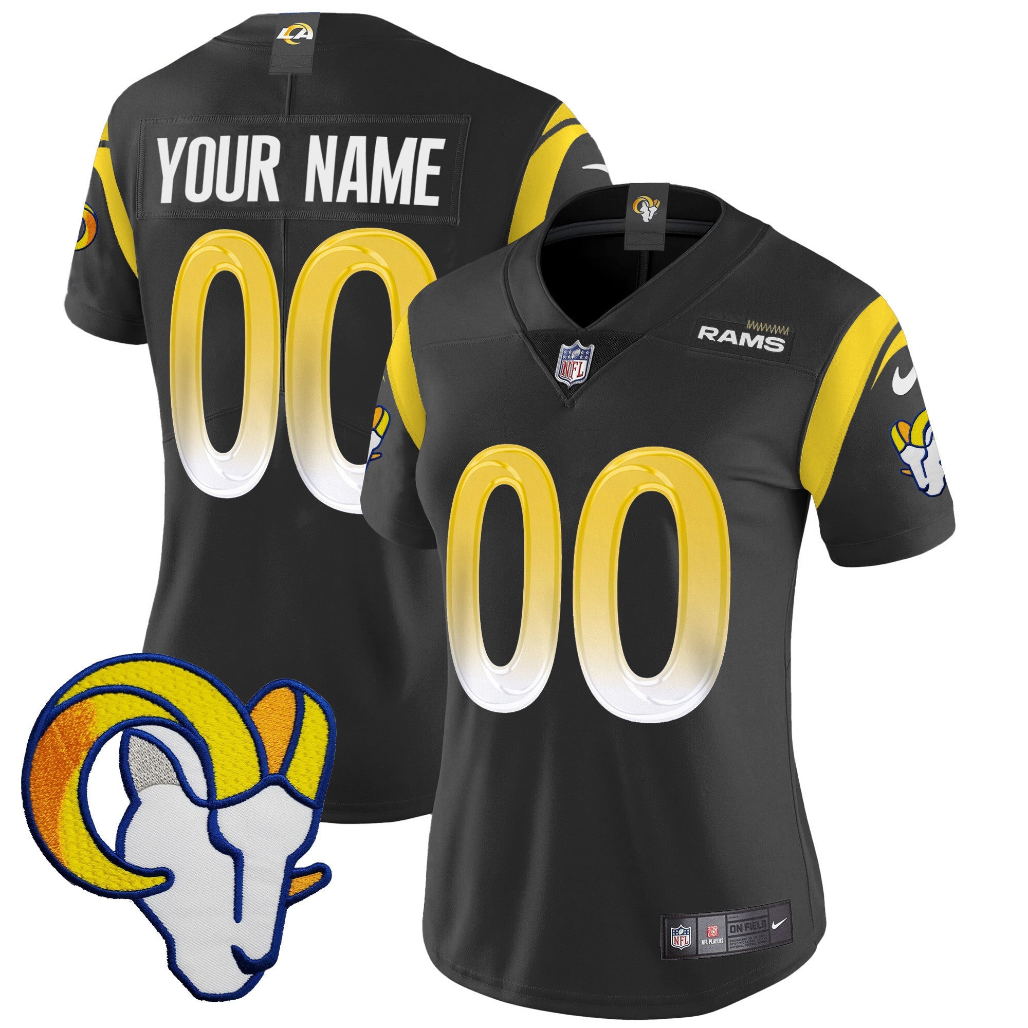 Rams Vapor Limited Custom Jersey V2 - All Stitched