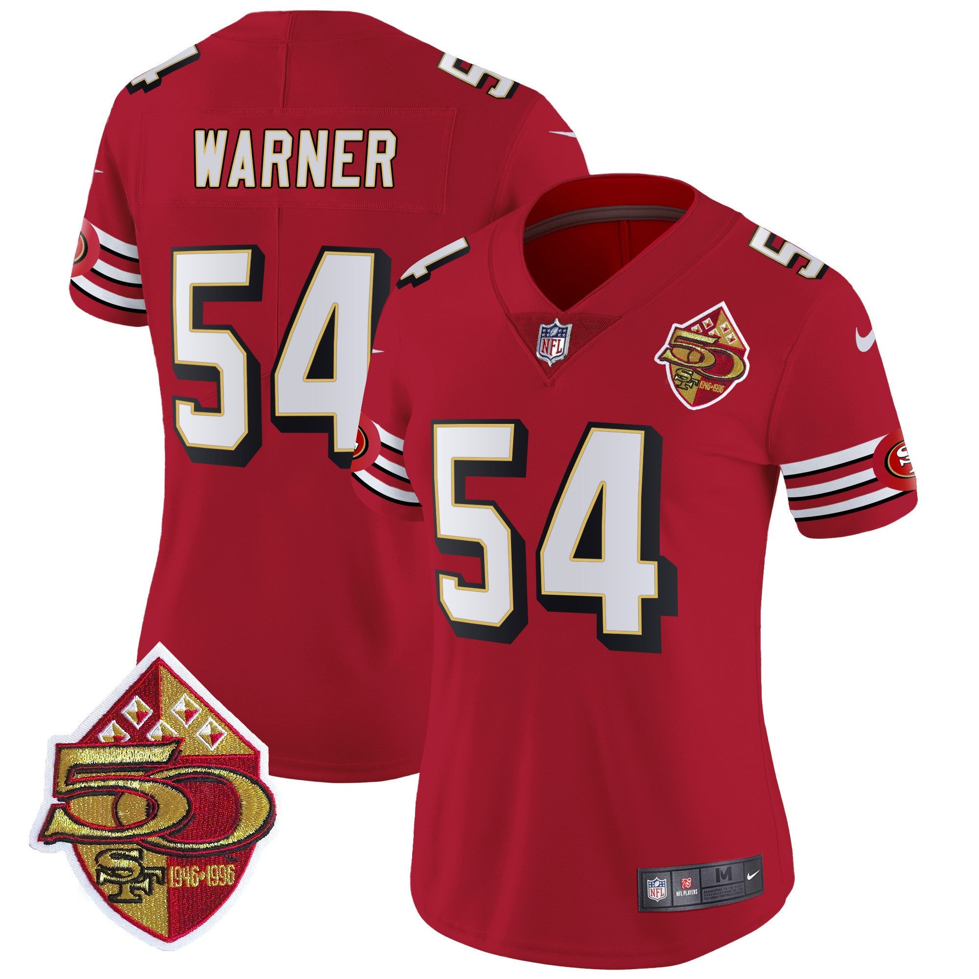 Women's 49ers 1996 Throwback Vapor Limited Jersey - All Stitched