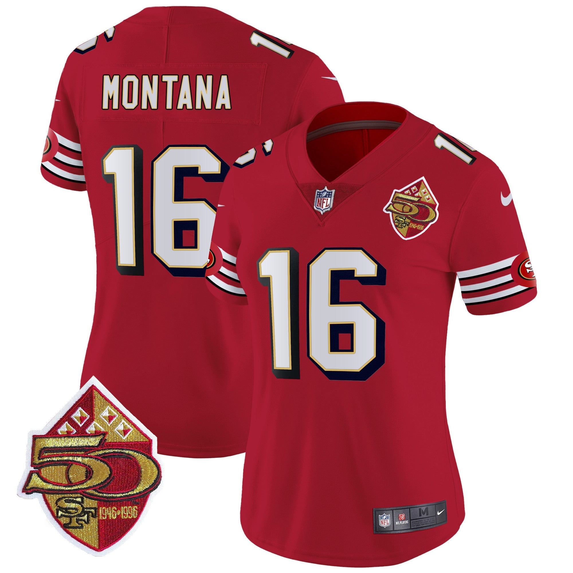 Women's 49ers 1996 Throwback Vapor Limited Jersey - All Stitched