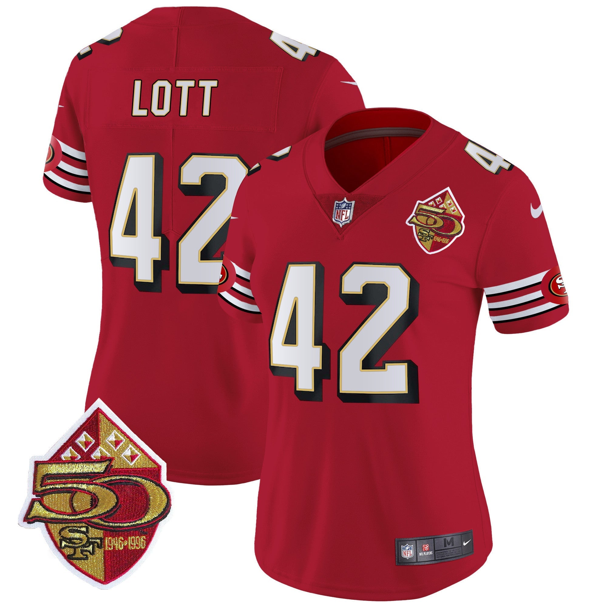 Women's 49ers 1996 Throwback Vapor Limited Jersey - All Stitched
