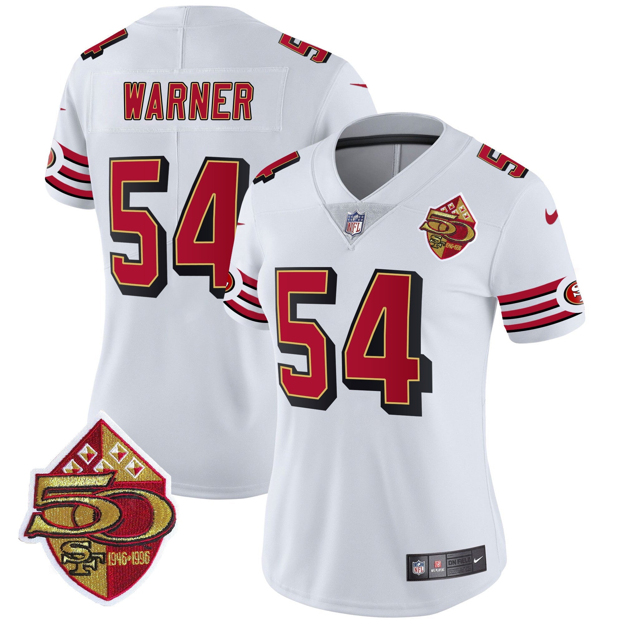Women's 49ers 1996 Throwback Vapor Limited Jersey - All Stitched