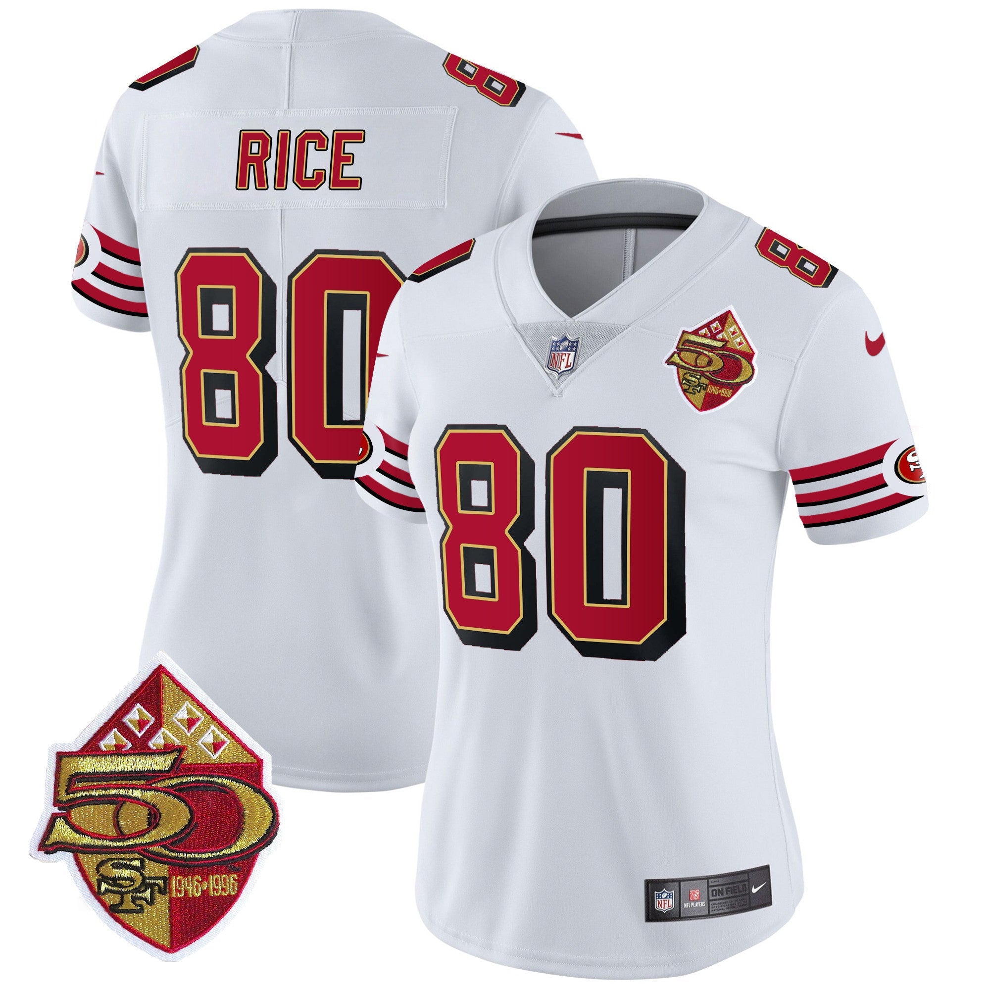 Women's 49ers 1996 Throwback Vapor Limited Jersey - All Stitched