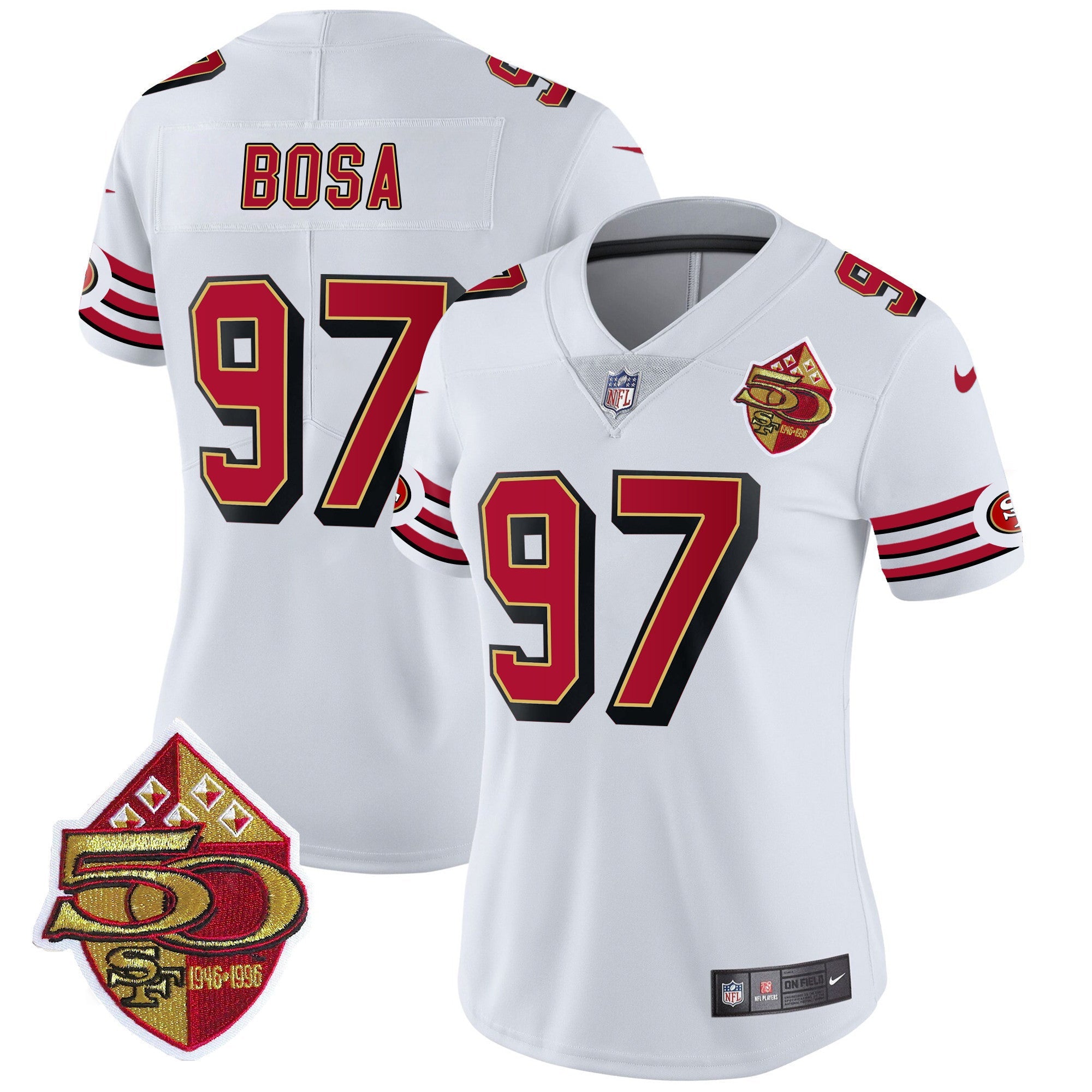 Women's 49ers 1996 Throwback Vapor Limited Jersey - All Stitched