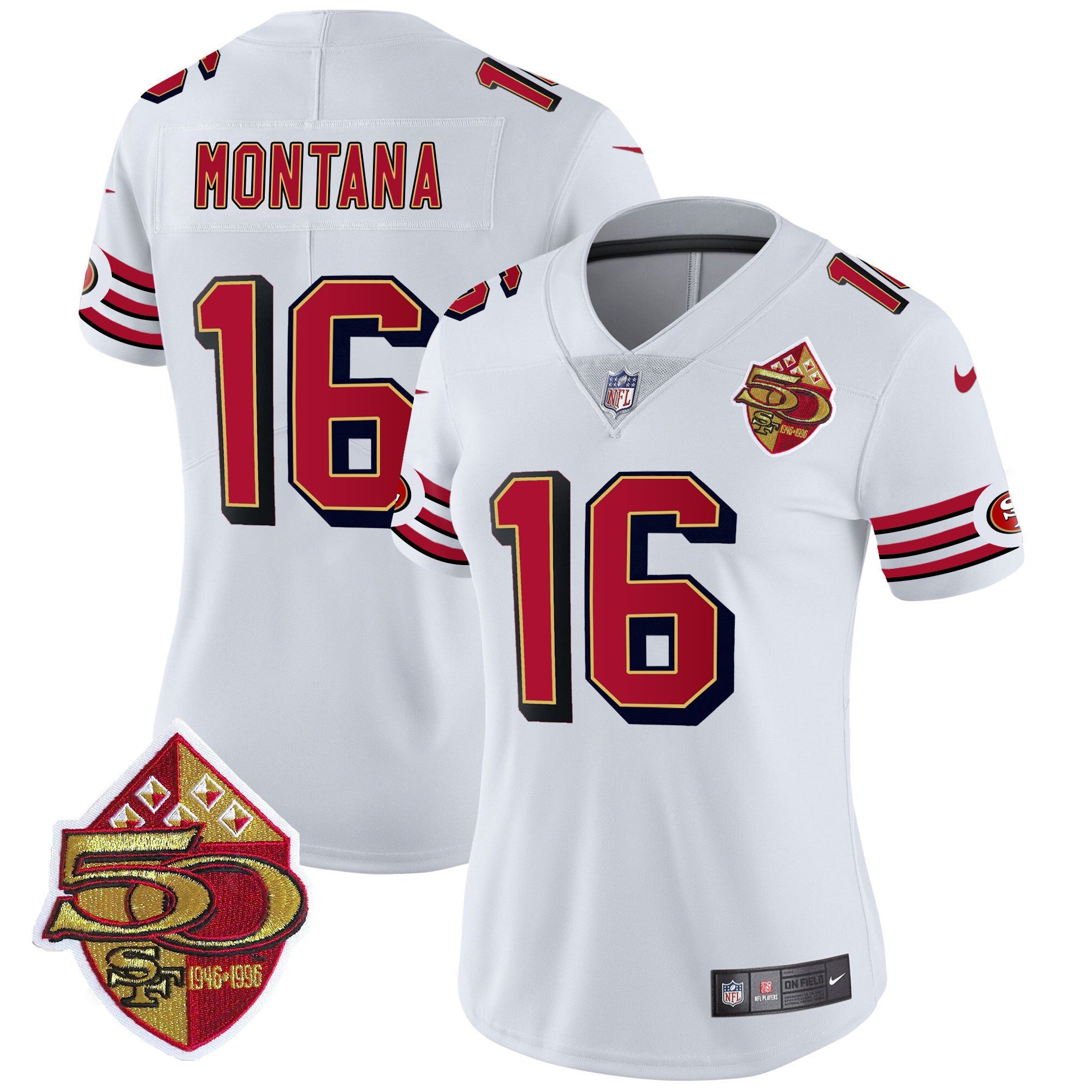 Women's 49ers 1996 Throwback Vapor Limited Jersey - All Stitched