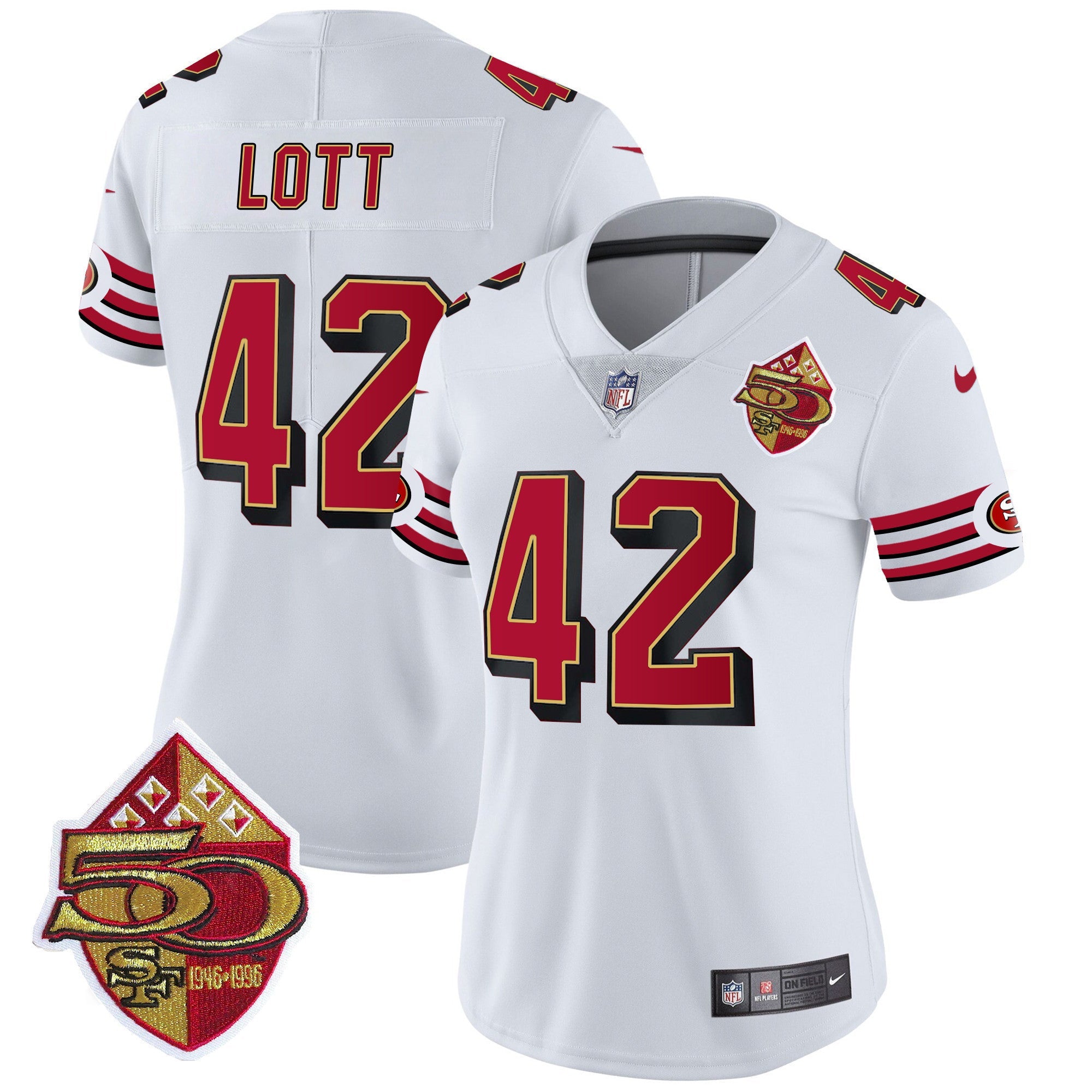 Women's 49ers 1996 Throwback Vapor Limited Jersey - All Stitched