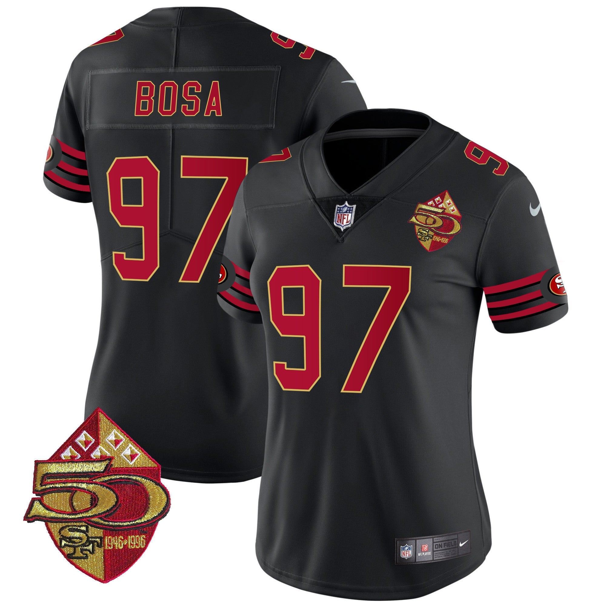 Women's 49ers 1996 Throwback Vapor Limited Jersey - All Stitched