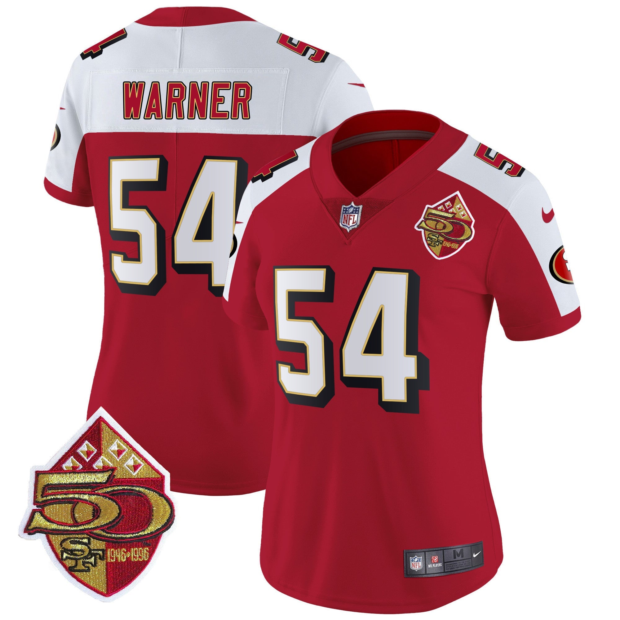 Women's 49ers 1996 Throwback Vapor Limited Jersey - All Stitched
