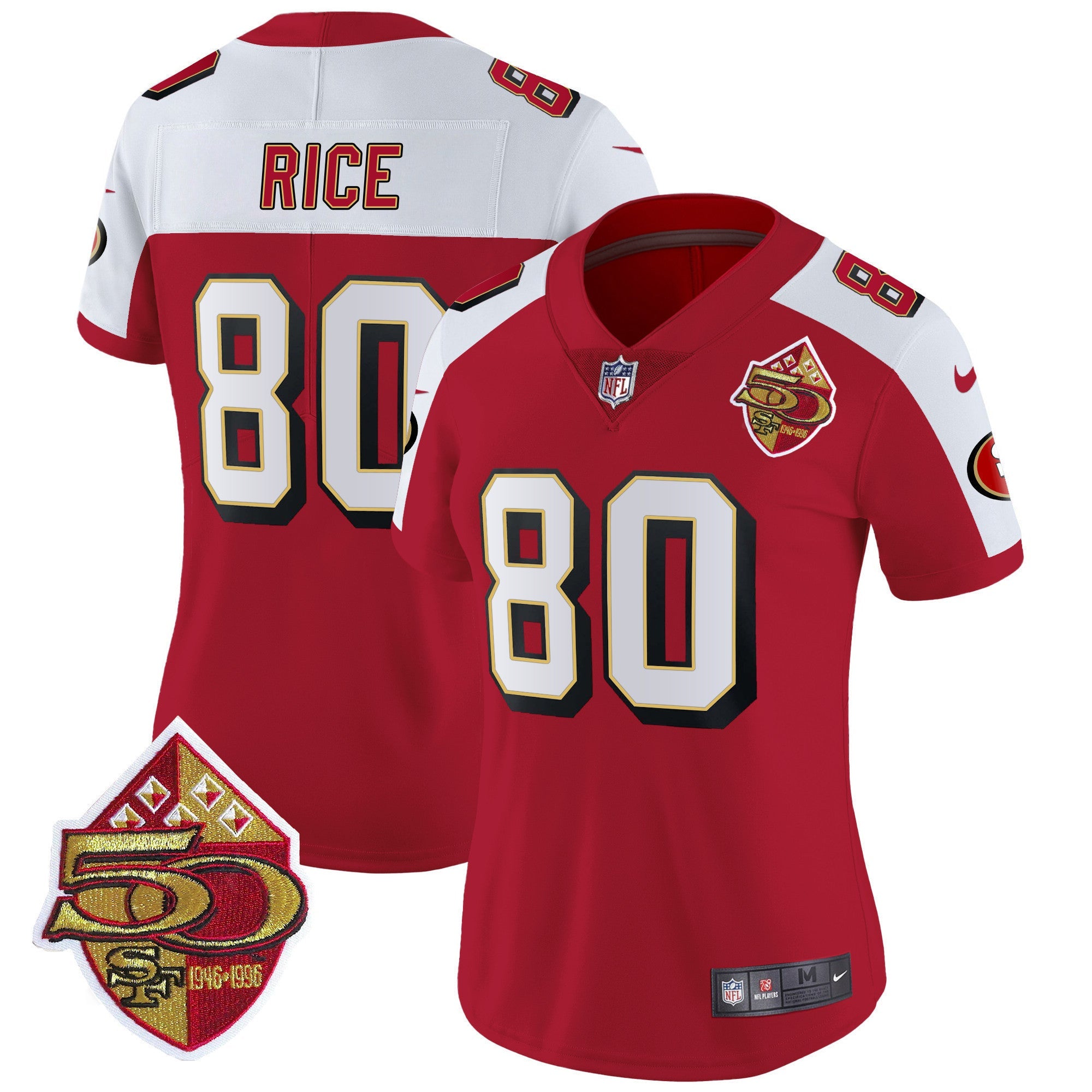 Women's 49ers 1996 Throwback Vapor Limited Jersey - All Stitched