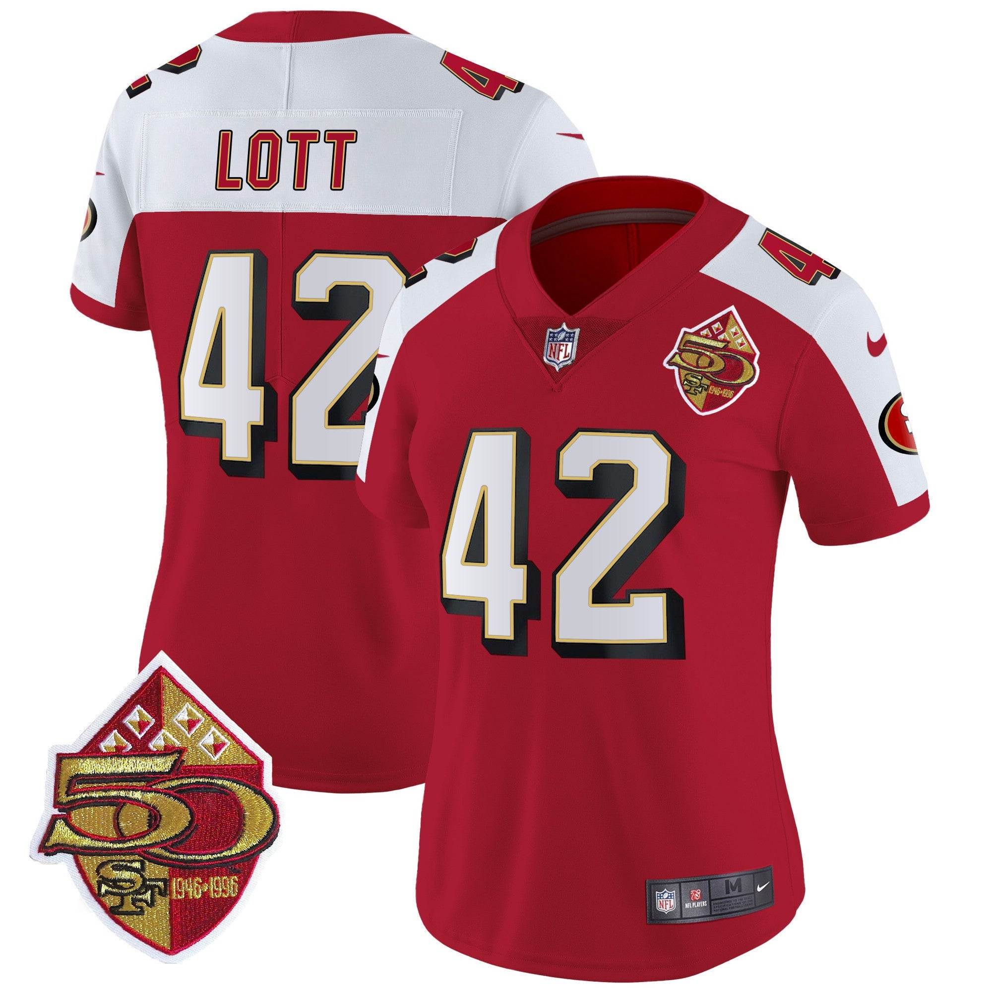 Women's 49ers 1996 Throwback Vapor Limited Jersey - All Stitched