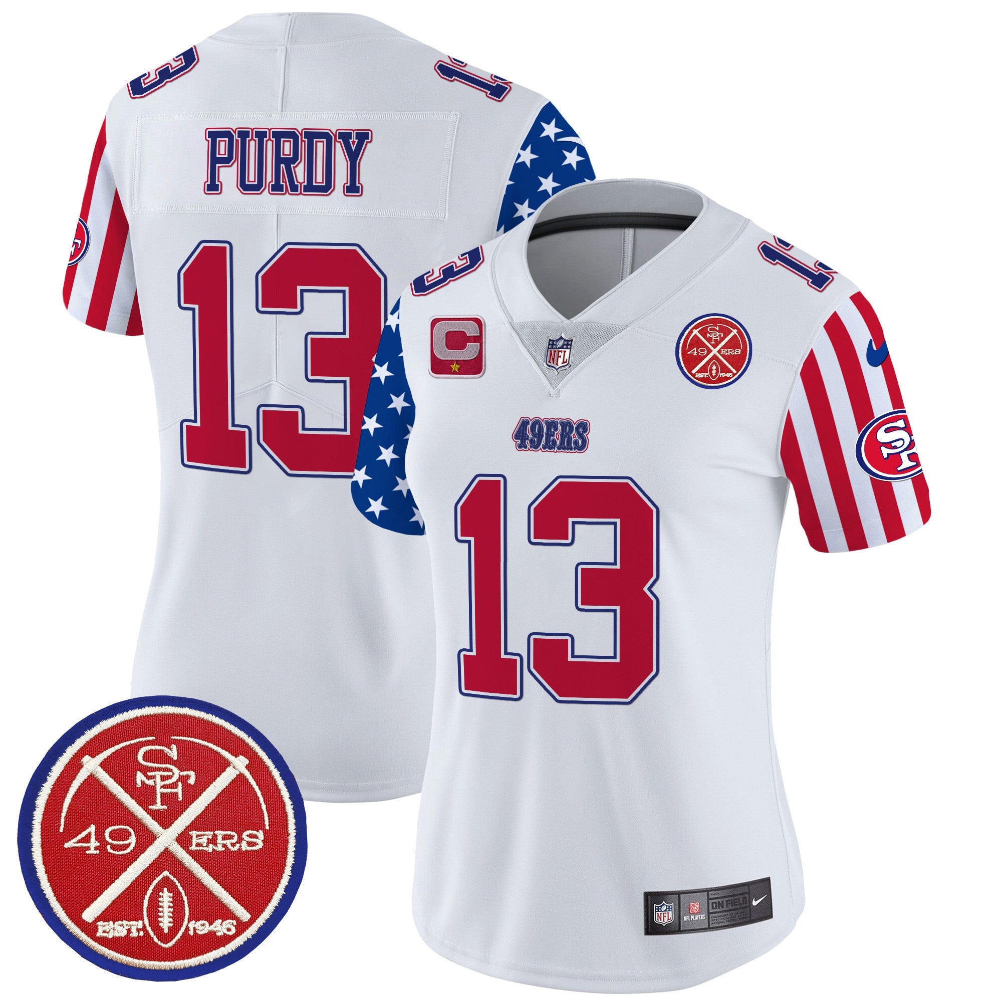 Women's 49ers American Style Vapor Limited Jersey - All Stitched